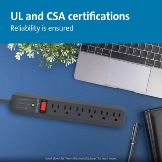 Foto 5 | Power Strip Kensington Guardian De 6 Enchufes 4 5 M Con Protector Contra Sobretensiones - Venta Internacional.