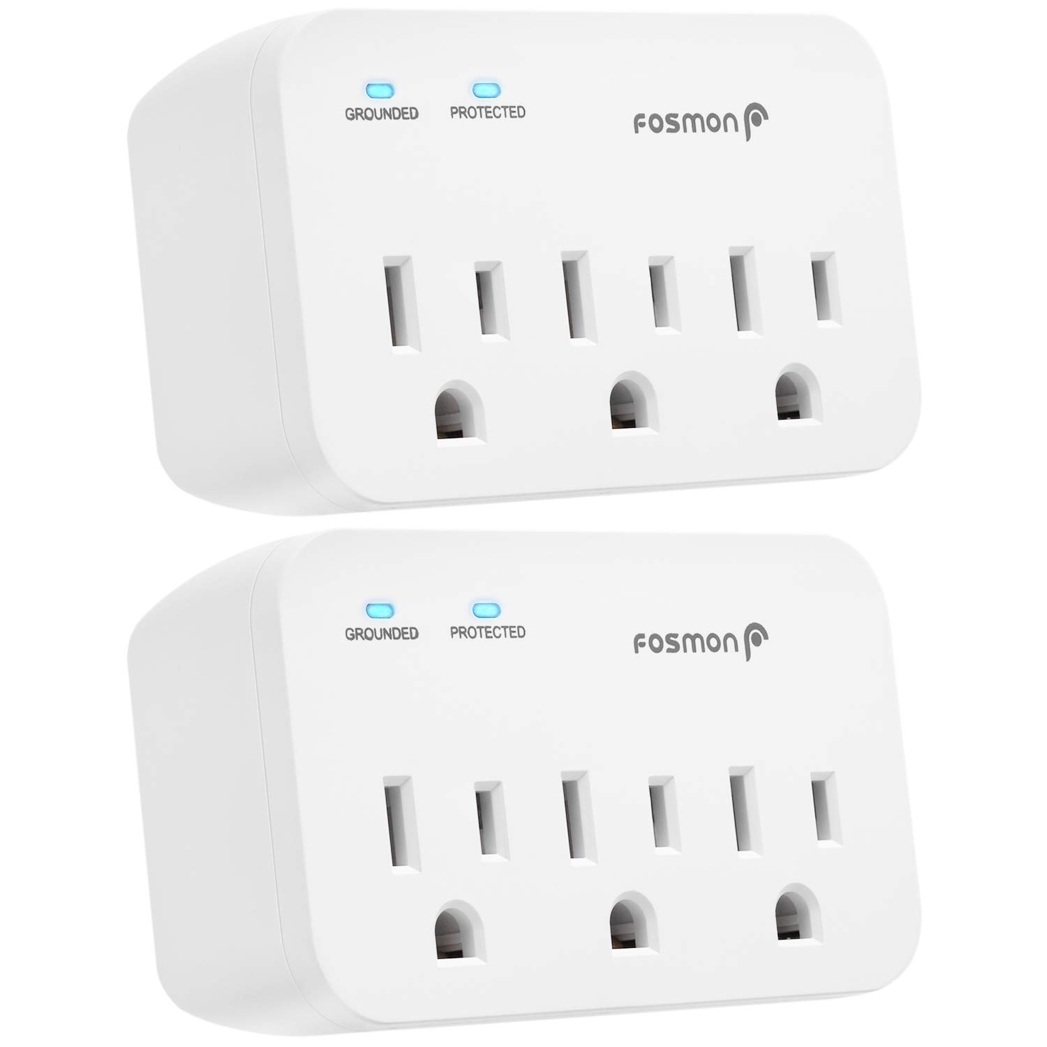 Protector Contra Sobretensiones Fosmon Para Refrigerador  3 Salidas  1200 J  1875 W  Paquete De 2 - Venta Internacional.