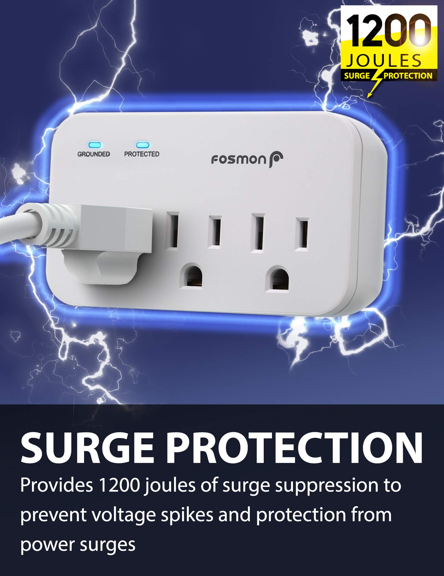 Foto 3 pulgar | Protector Contra Sobretensiones Fosmon Para Refrigerador  3 Salidas  1200 J  1875 W  Paquete De 2 - Venta Internacional.