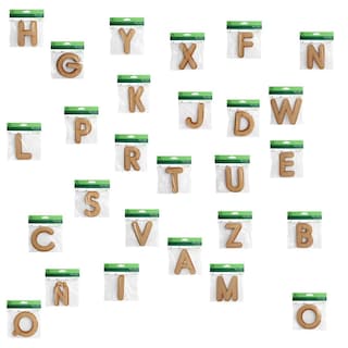 Foto 2 | Set 10 Piezas De Bolsa Con 3 Piezas Letras De Madera Corte Mdf 3mm Politec