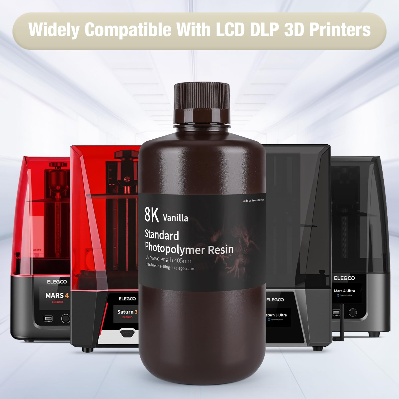 Foto 7 | Impresora 3d De Resina Elegoo 8k Standard 1000g Vainilla - Venta Internacional.