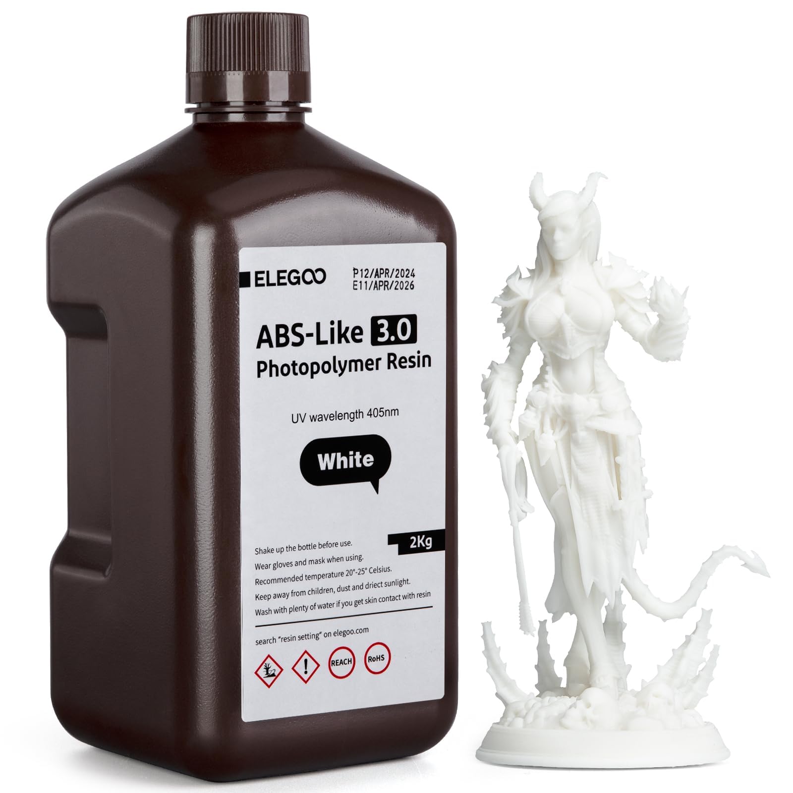 Foto 2 pulgar | Resina Para Impresora 3d Elegoo Tipo Abs 3.0 405 Nm, Curado Por Uv, 2 Kg - Venta Internacional.