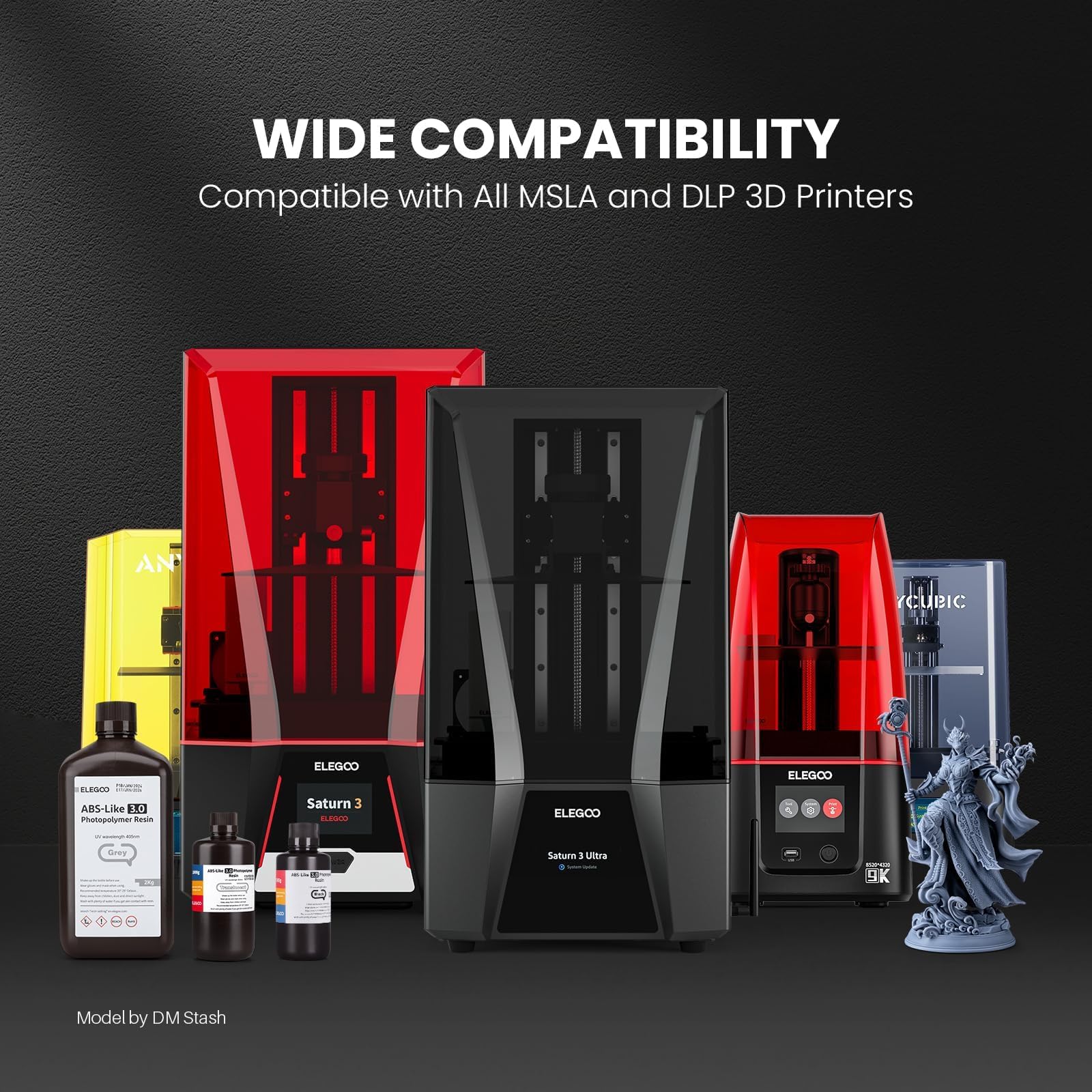 Foto 6 | Resina Para Impresora 3d Elegoo Tipo Abs 3.0 405 Nm, Curado Por Uv, 2 Kg - Venta Internacional.