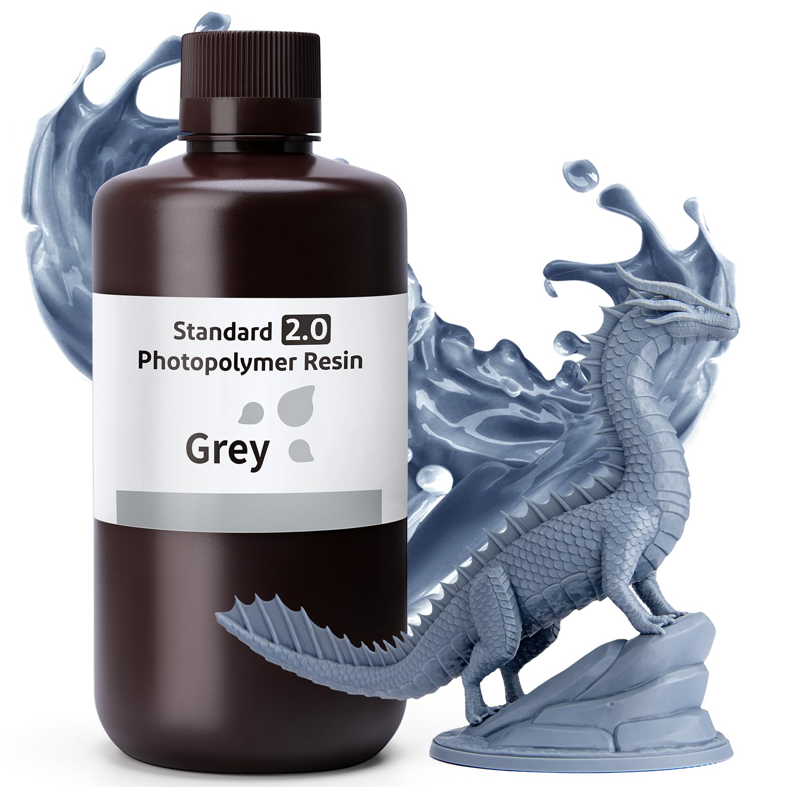 Foto 1 | Resina Elegoo Upgrade Standard 2.0 Para Impresora 3d De 1 Kg, Color Gris - Venta Internacional.