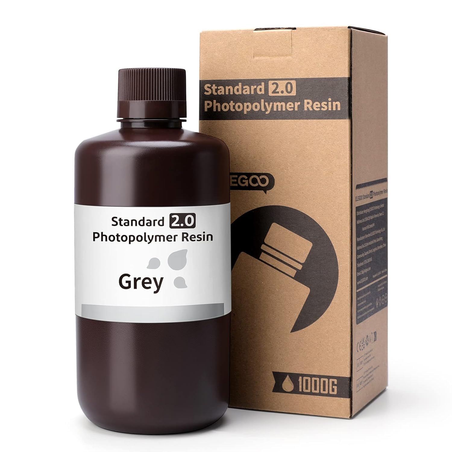 Foto 7 | Resina Elegoo Upgrade Standard 2.0 Para Impresora 3d De 1 Kg, Color Gris - Venta Internacional.