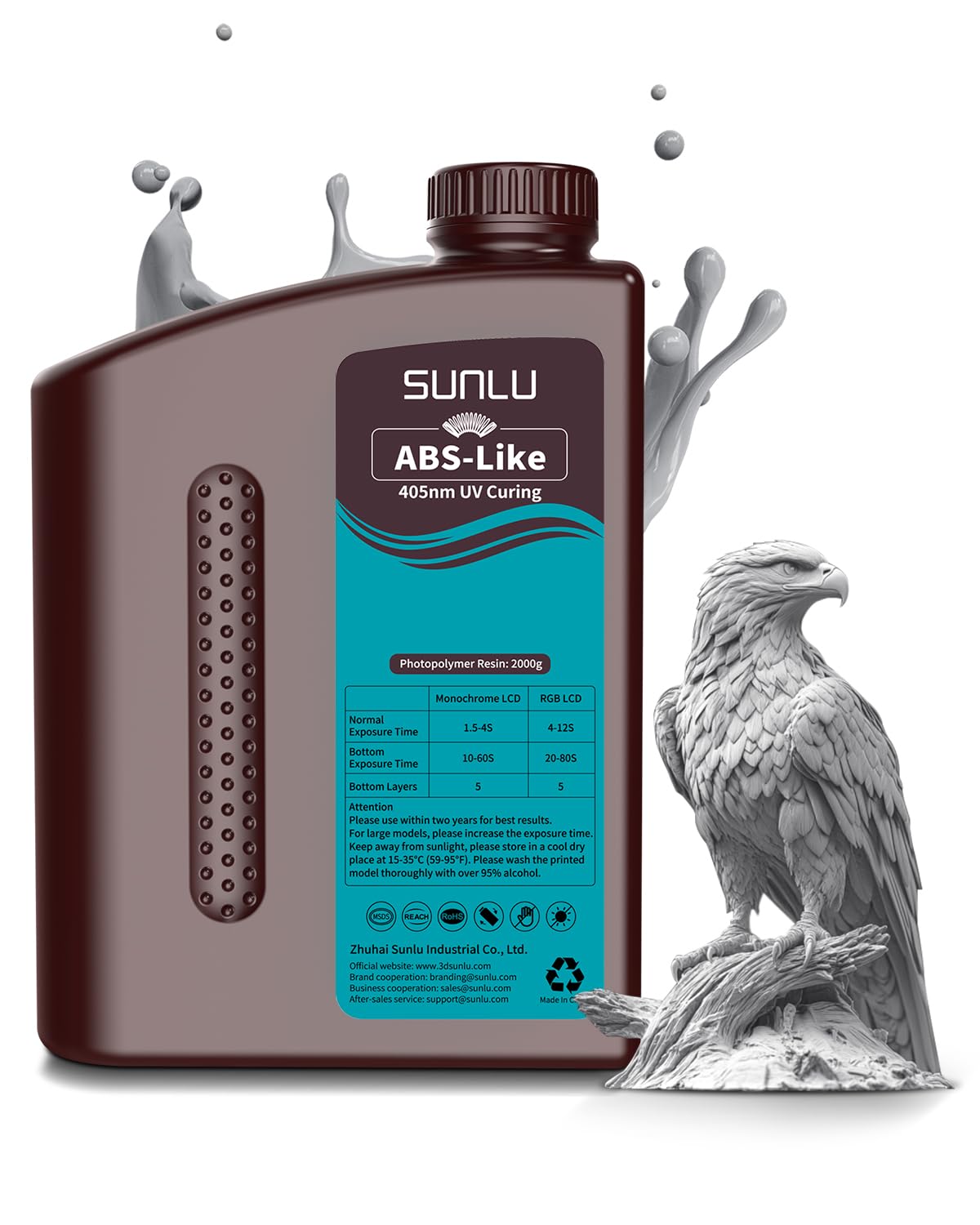 Impresora 3d De Resina Tipo Abs Sunlu De 2 Kg, Color Gris Para Lcd/dlp/sla - Venta Internacional.