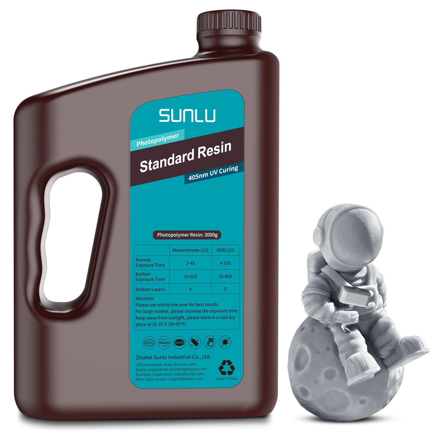 Foto 2 pulgar | Resina Para Impresora 3d Sunlu, Estándar De Curado Rápido, 3 Kg, Gris - Venta Internacional.
