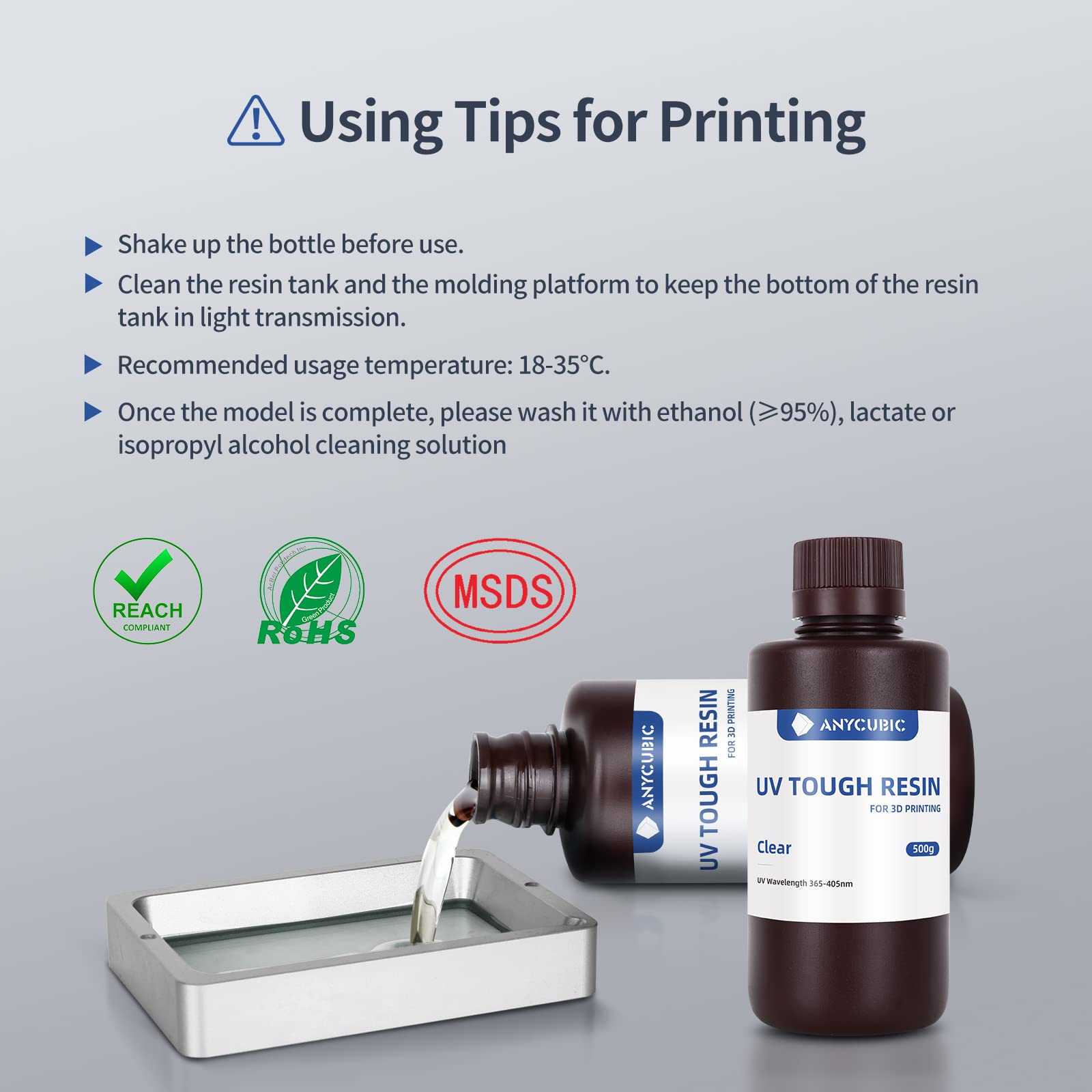 Foto 7 | Impresora 3d De Resina Anycubic Tough 2.0 De Alta Resistencia, 500 G - Venta Internacional.