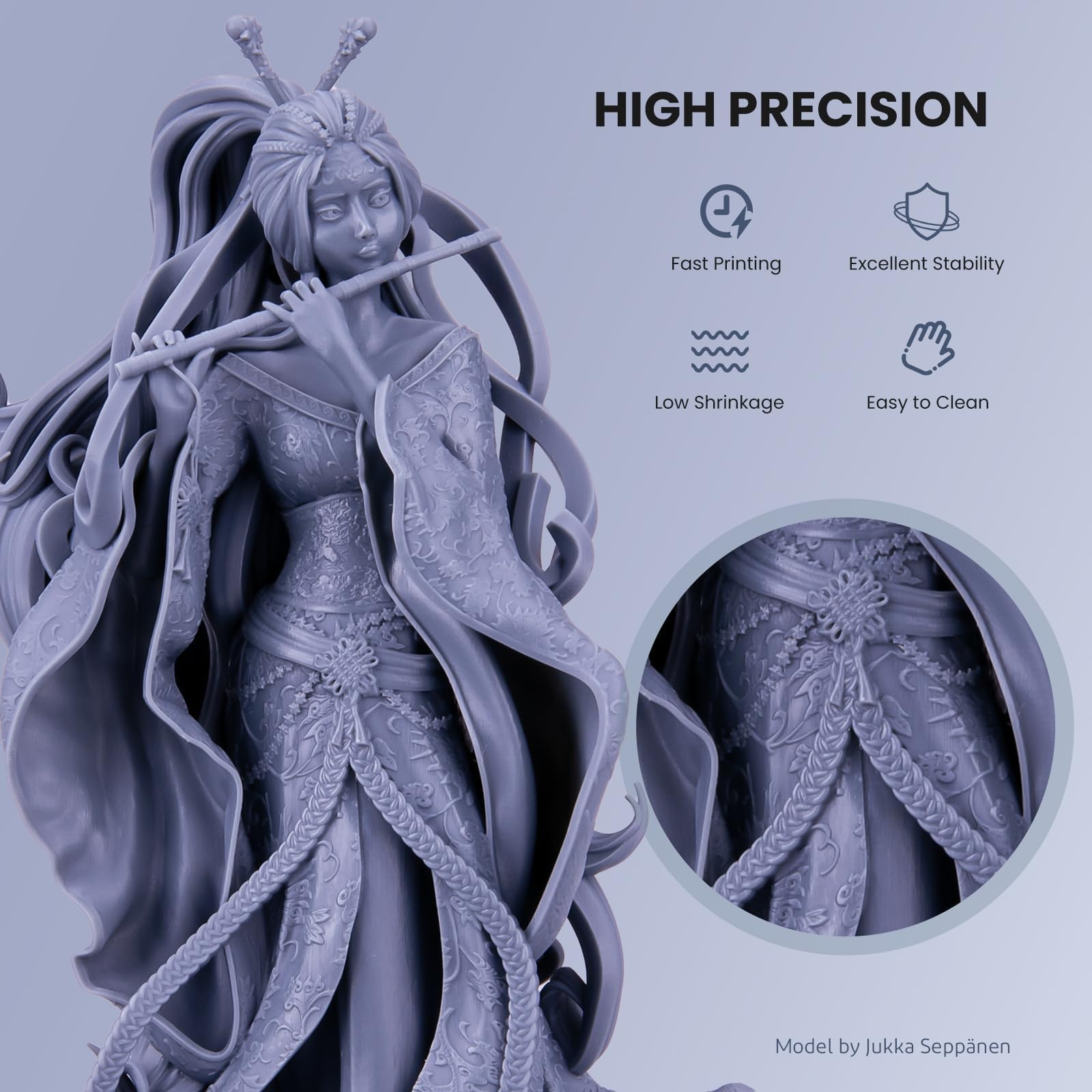 Foto 4 pulgar | Impresora 3d De Resina Elegoo 8k, Lavable En Agua, 1000 G, Color Blanco Ahumado - Venta Internacional.