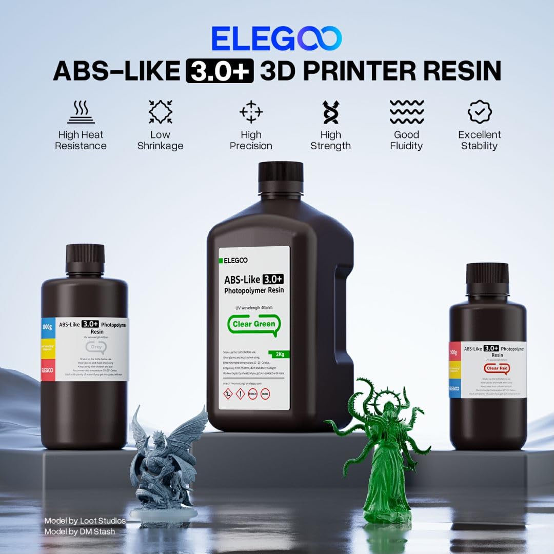 Foto 3 pulgar | Impresora 3d De Resina Elegoo Tipo Abs 3.0+ Gris De 2 Kg - Venta Internacional.
