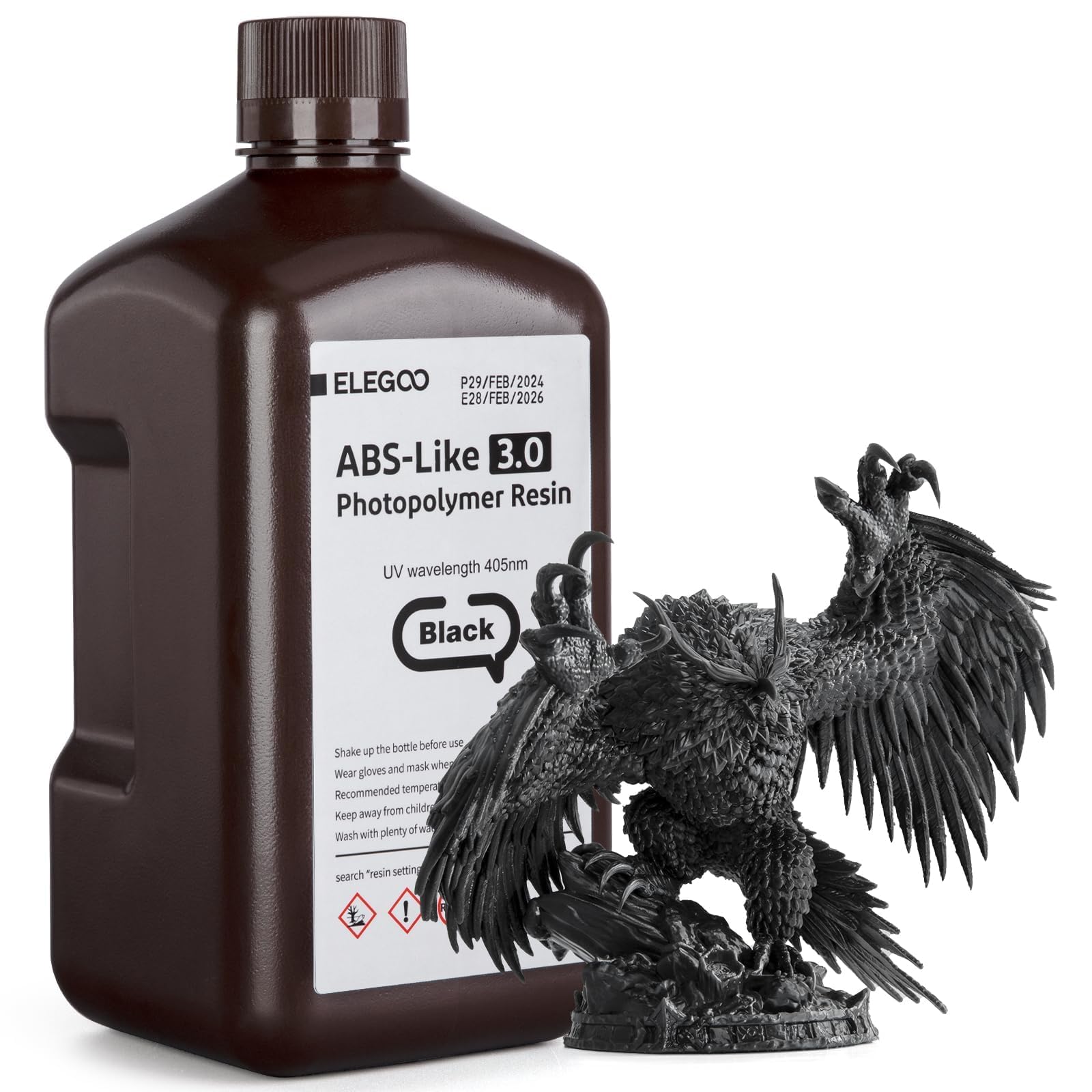 Resina Para Impresora 3d Elegoo Tipo Abs 3.0 405 Nm, Curado Por Uv, 2 Kg - Venta Internacional.