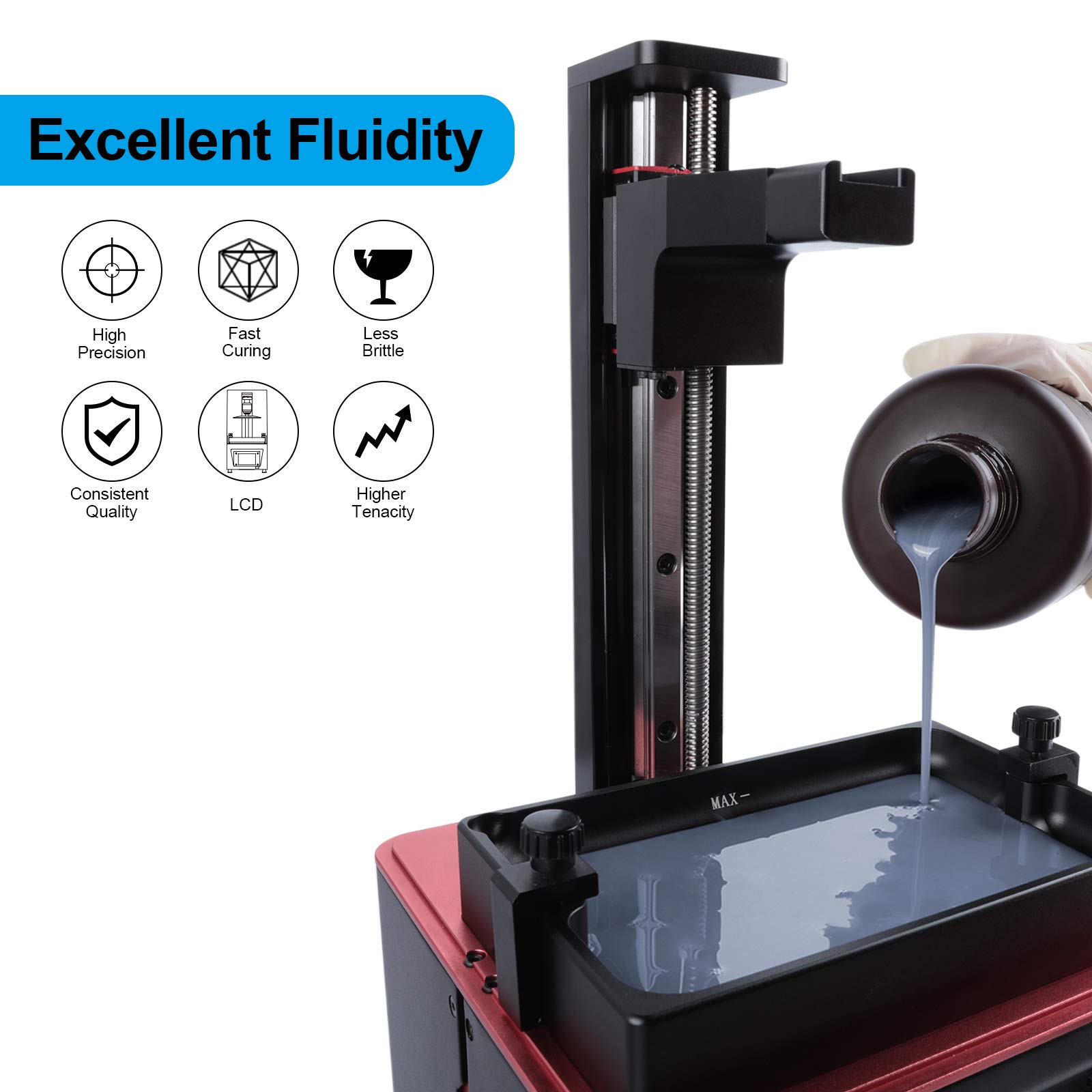 Foto 3 pulgar | Impresora 3d De Resina Elegoo Tipo Abs, 1 Kg, Gris Para Impresora Lcd - Venta Internacional.