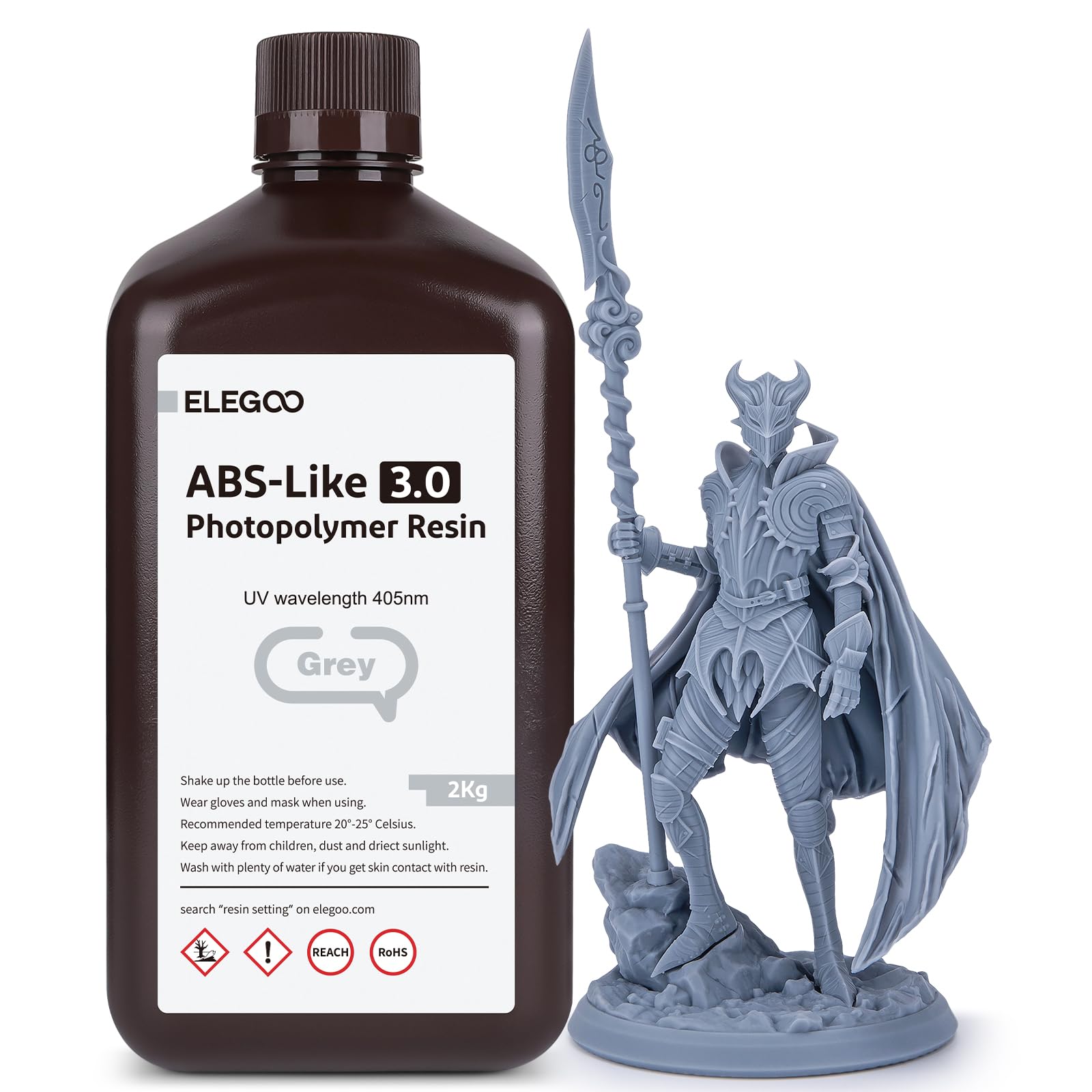 Impresora 3d De Resina Elegoo Mejorada Tipo Abs 3.0, 2 Kg, Gris - Venta Internacional.