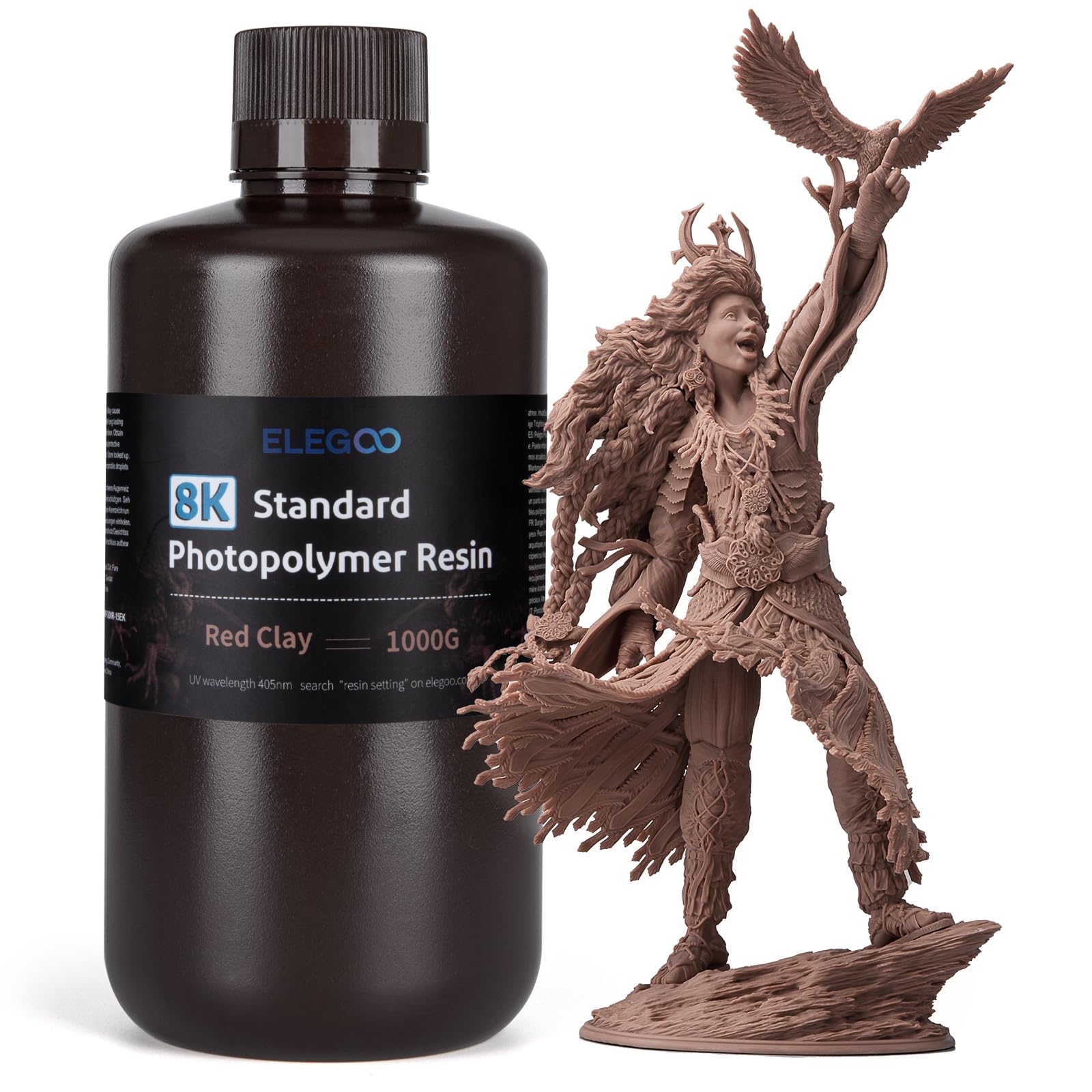 Impresora 3d De Fotopolímero, Resina Elegoo 8k Standard, 1 Kg, 405 Nm - Venta Internacional.