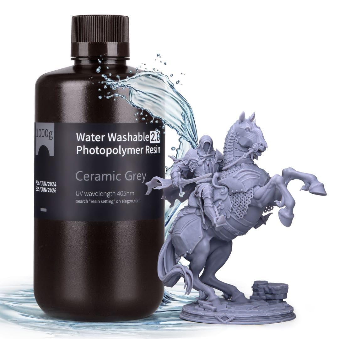 Foto 1 | Impresora 3d De Resina Elegoo, Lavable Con Agua 2.0, Cerámica, Gris, 1 Litro - Venta Internacional.