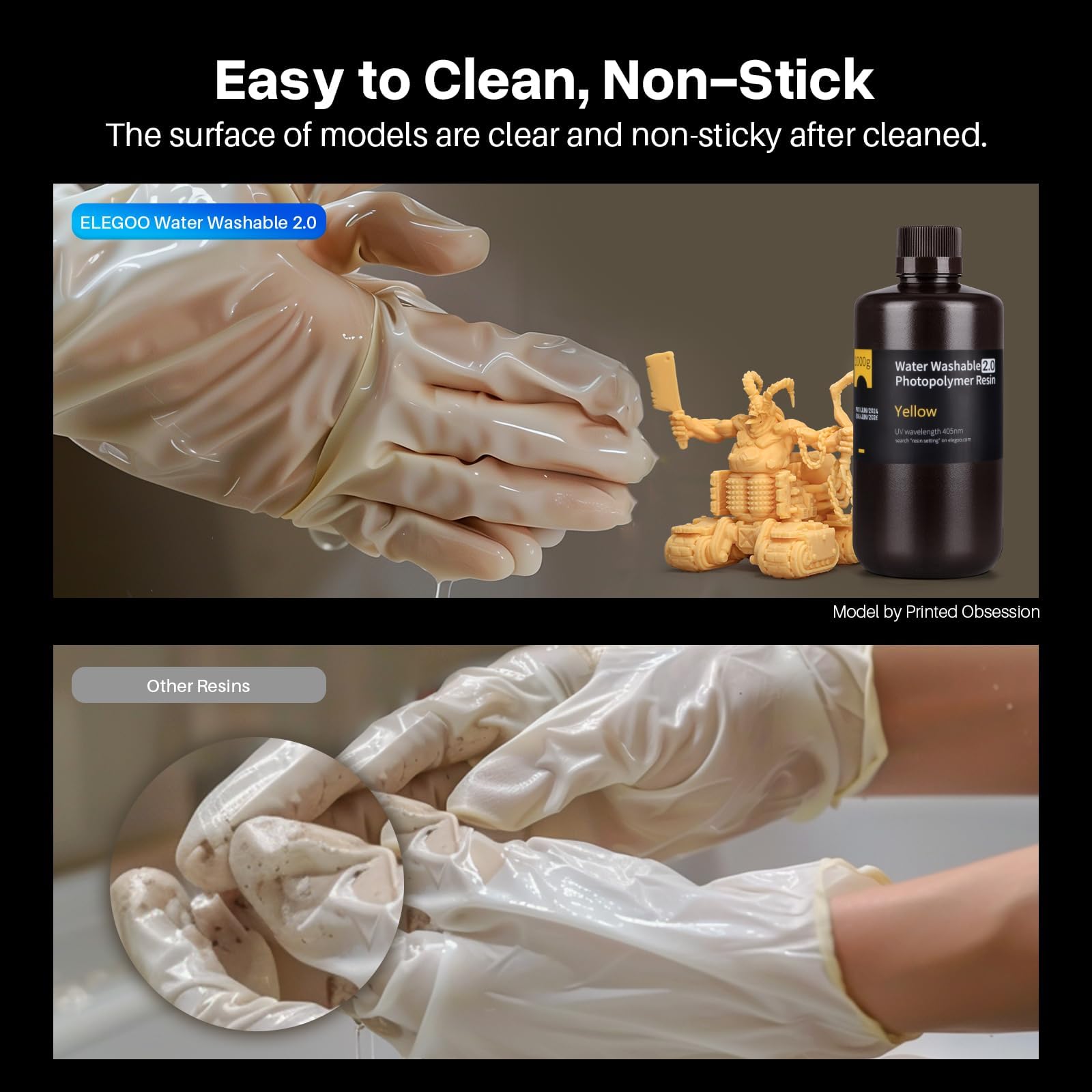 Foto 3 pulgar | Impresora 3d De Resina Elegoo, Lavable Con Agua 2.0, Cerámica, Gris, 1 Litro - Venta Internacional.