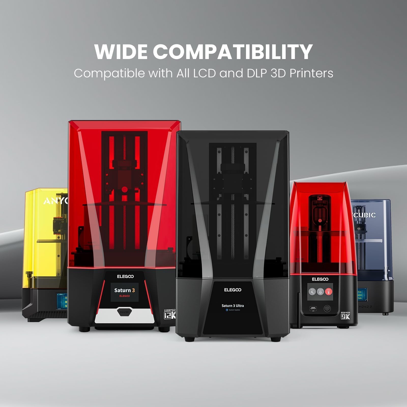 Foto 6 | Impresora 3d De Resina Elegoo Upgrade Standard 2.0 405 Nm 1l, Color Gris - Venta Internacional.