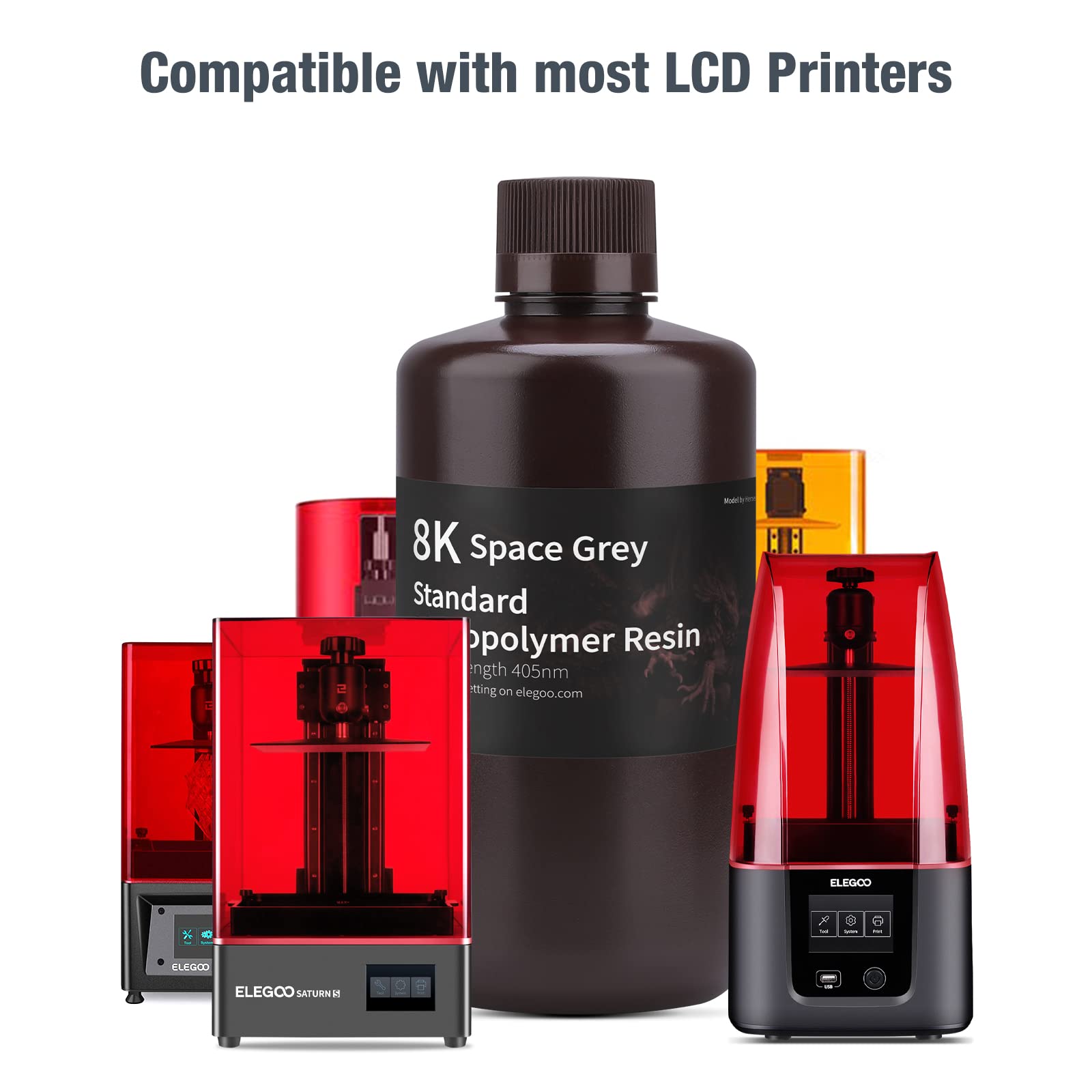Foto 7 | Impresora 3d De Resina Elegoo 8k, Fotopolímero Estándar, 1 Kg - Venta Internacional.