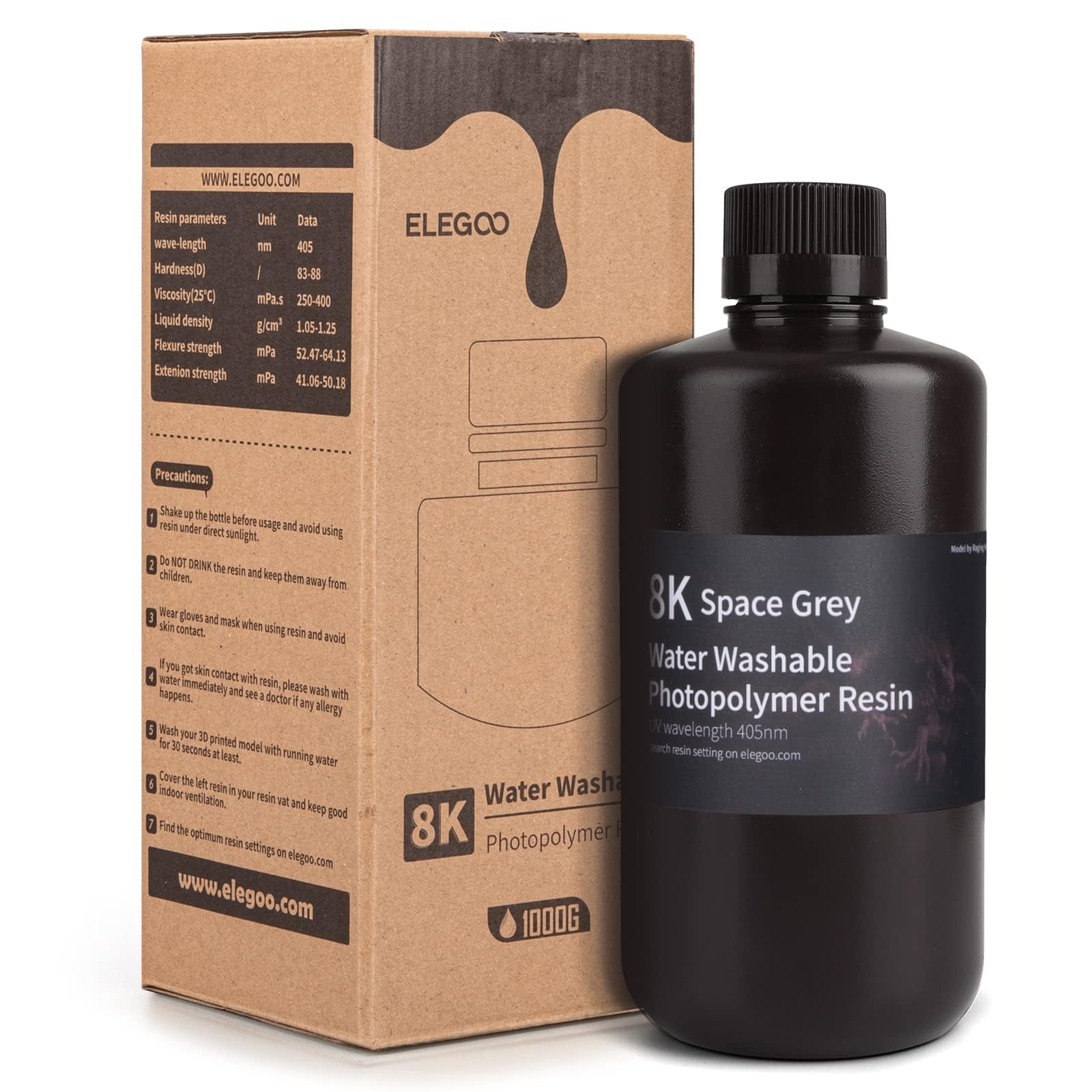 Foto 6 | Impresora 3d De Resina Elegoo 8k, Lavable Con Agua, 1000 G, Color Gris Espacial - Venta Internacional.