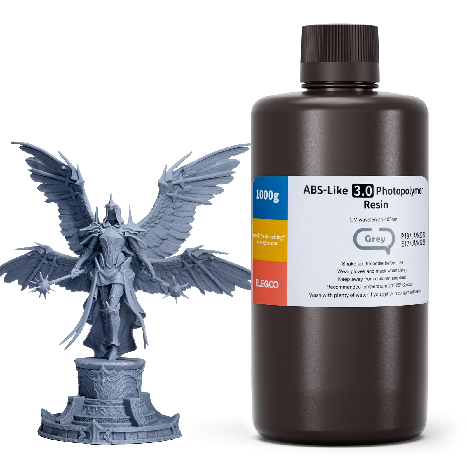 Foto 1 | Impresora 3d De Resina Elegoo 2024 Mejorada Tipo Abs 3.0 Gris, 1 Kg - Venta Internacional.