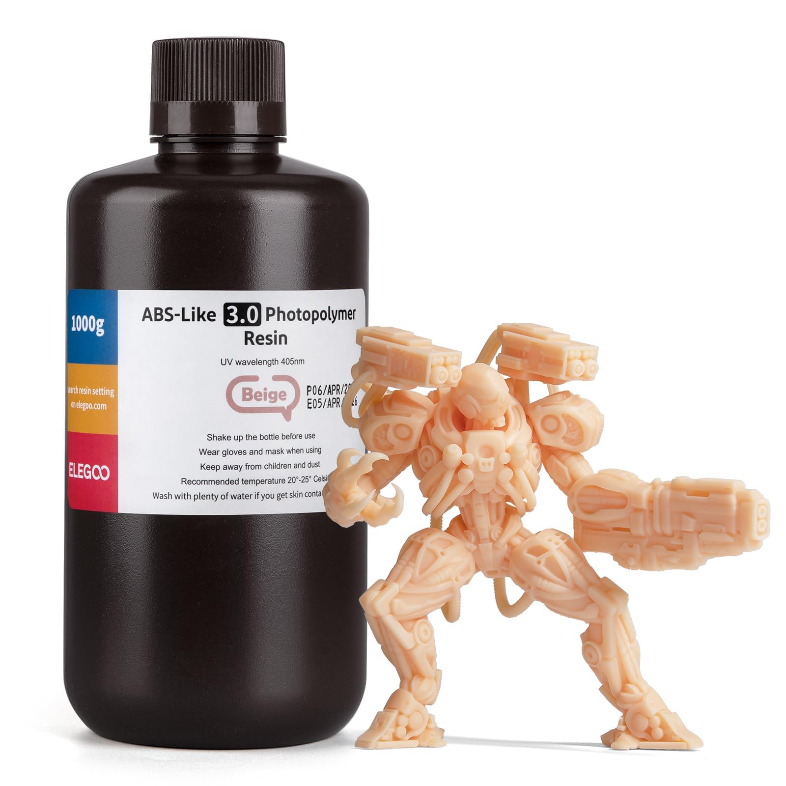 Impresora 3d De Resina Elegoo Abs Like 3.0 405nm 1000g Beige - Venta Internacional.