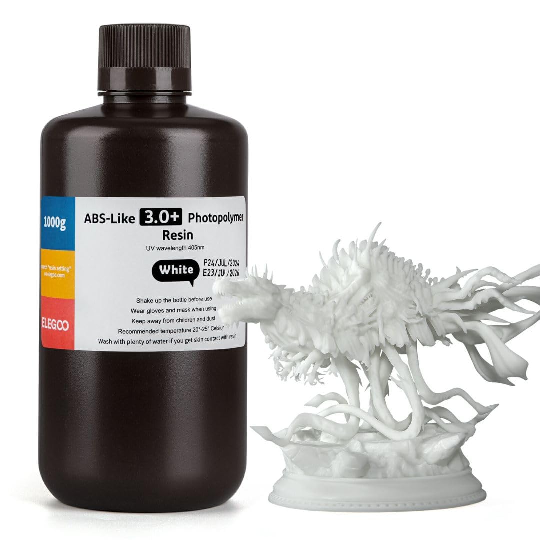 Impresora 3d De Resina Fotopolimérica Elegoo Tipo Abs 3.0+ 1 Kg Blanca - Venta Internacional.