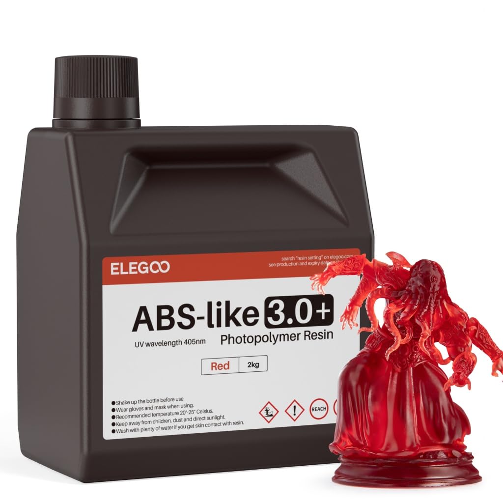Impresora 3d De Resina Fotopolimérica Elegoo Abs-like 3.0+ Clear Red - Venta Internacional.