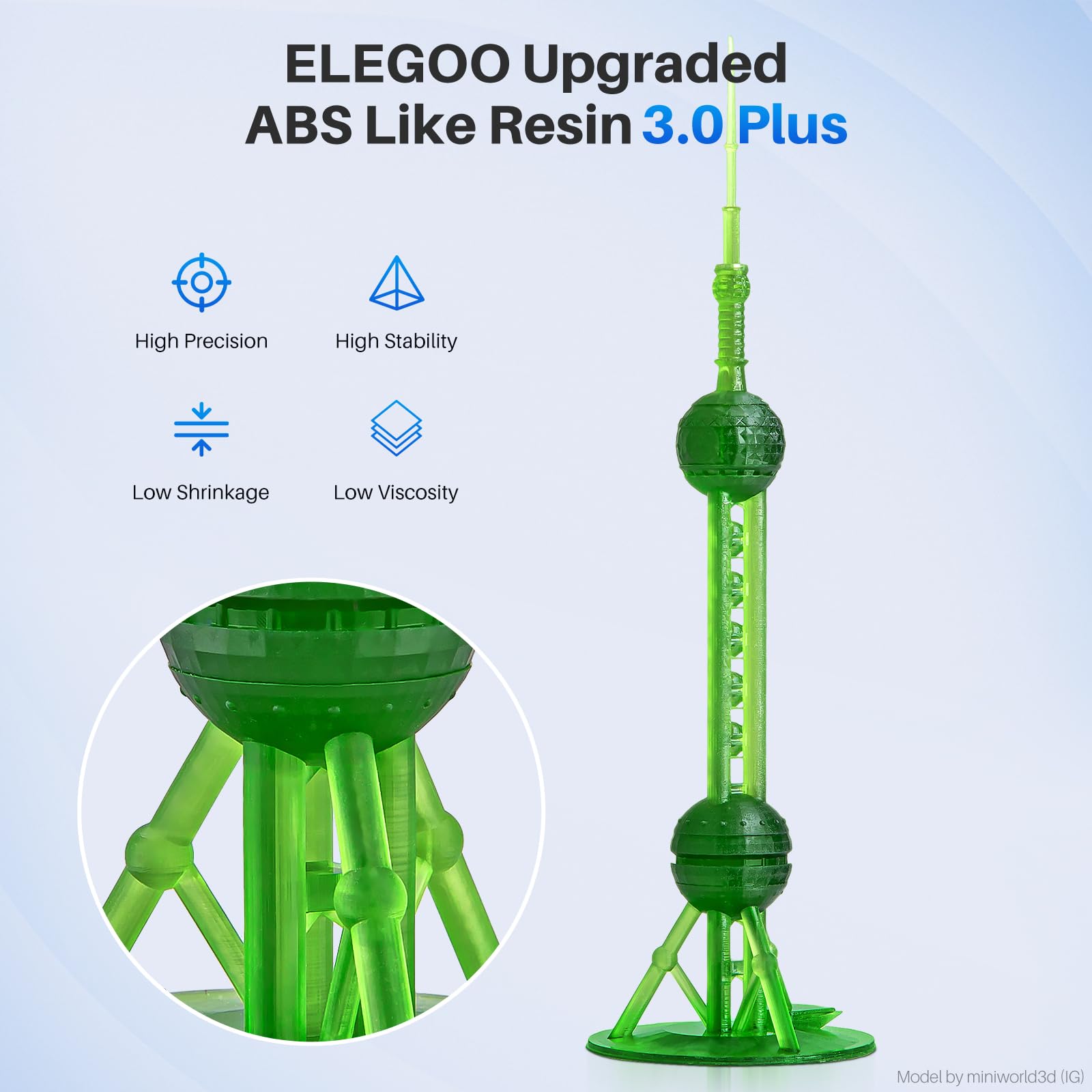 Foto 3 pulgar | Impresora 3d De Resina Elegoo Abs-like 3.0 Plus 2000 G, Verde Transparente - Venta Internacional.