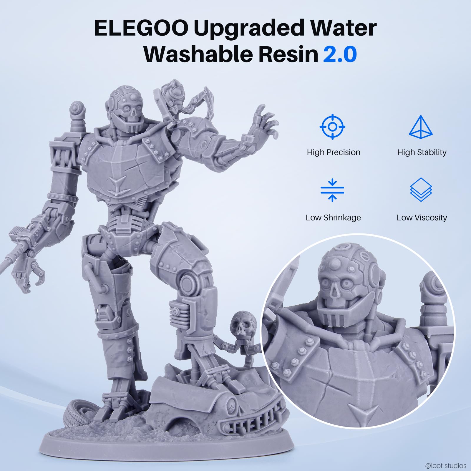 Foto 3 pulgar | Impresora 3d De Resina Elegoo Mejorada, Lavable Con Agua 2.0, Gris, 1 Litro - Venta Internacional.