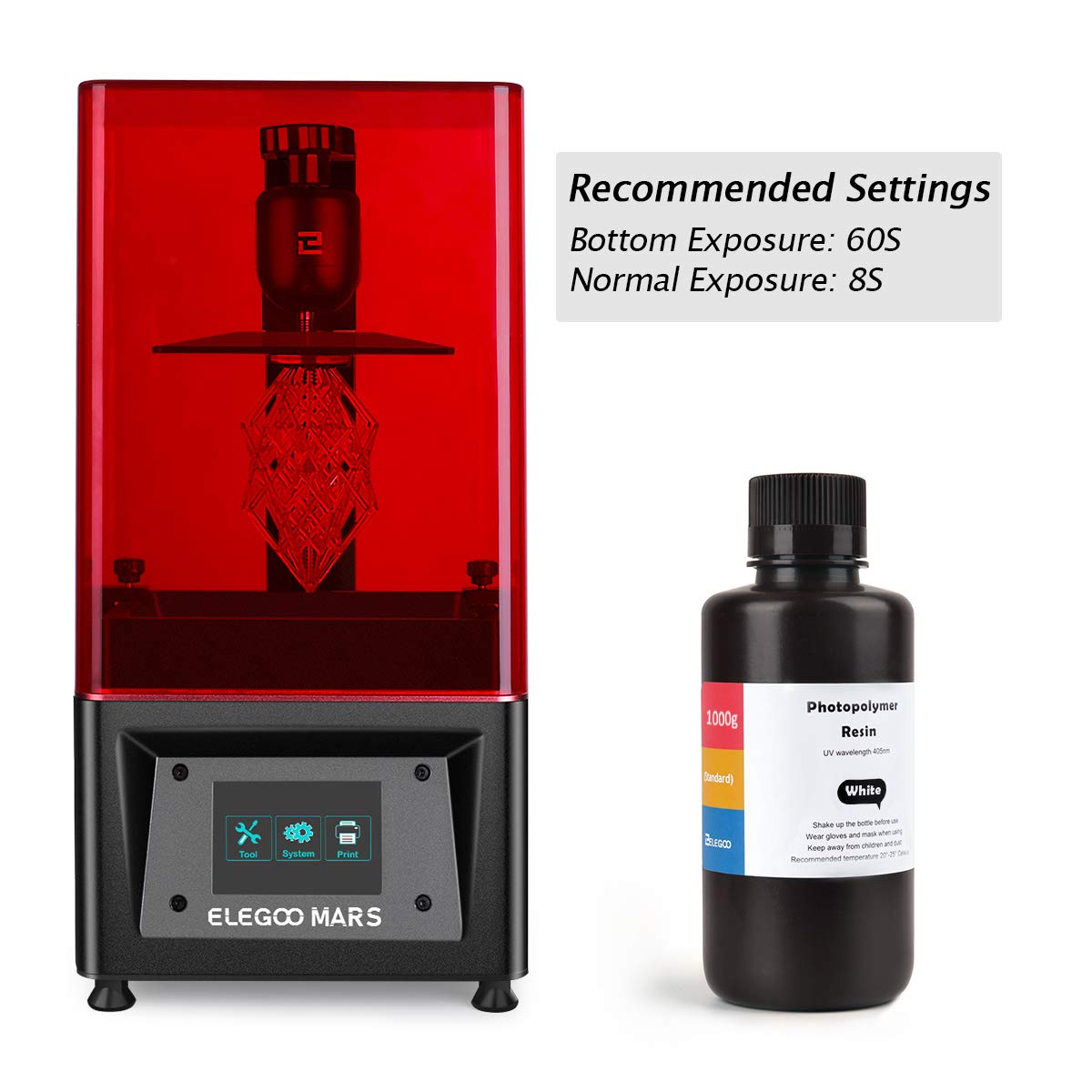 Foto 2 | Impresora 3d De Resina Elegoo, Lcd Tipo Abs, Curado Uv, 1 Kg, Blanca - Venta Internacional.