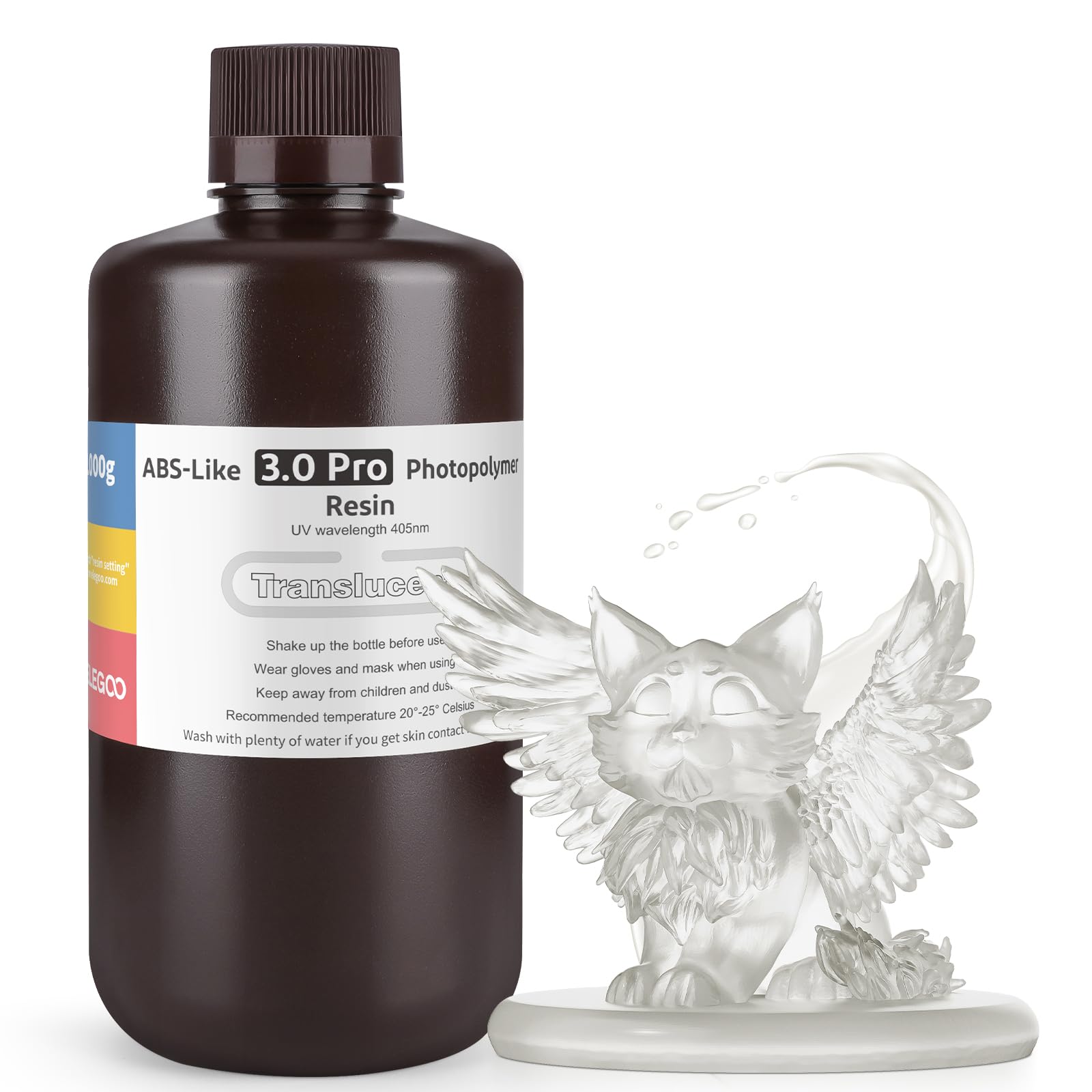 Foto 2 pulgar | Resina Para Impresora 3d Elegoo Abs-like 3.0 Pro Clear 1000 Ml - Venta Internacional.