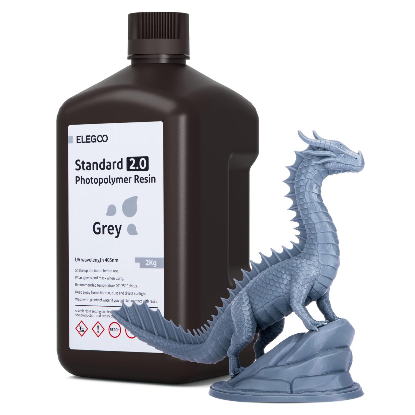 Foto 1 | Resina Elegoo Upgrade Standard 2.0 Para Impresora 3d De 2 Kg  Color Gris - Venta Internacional.