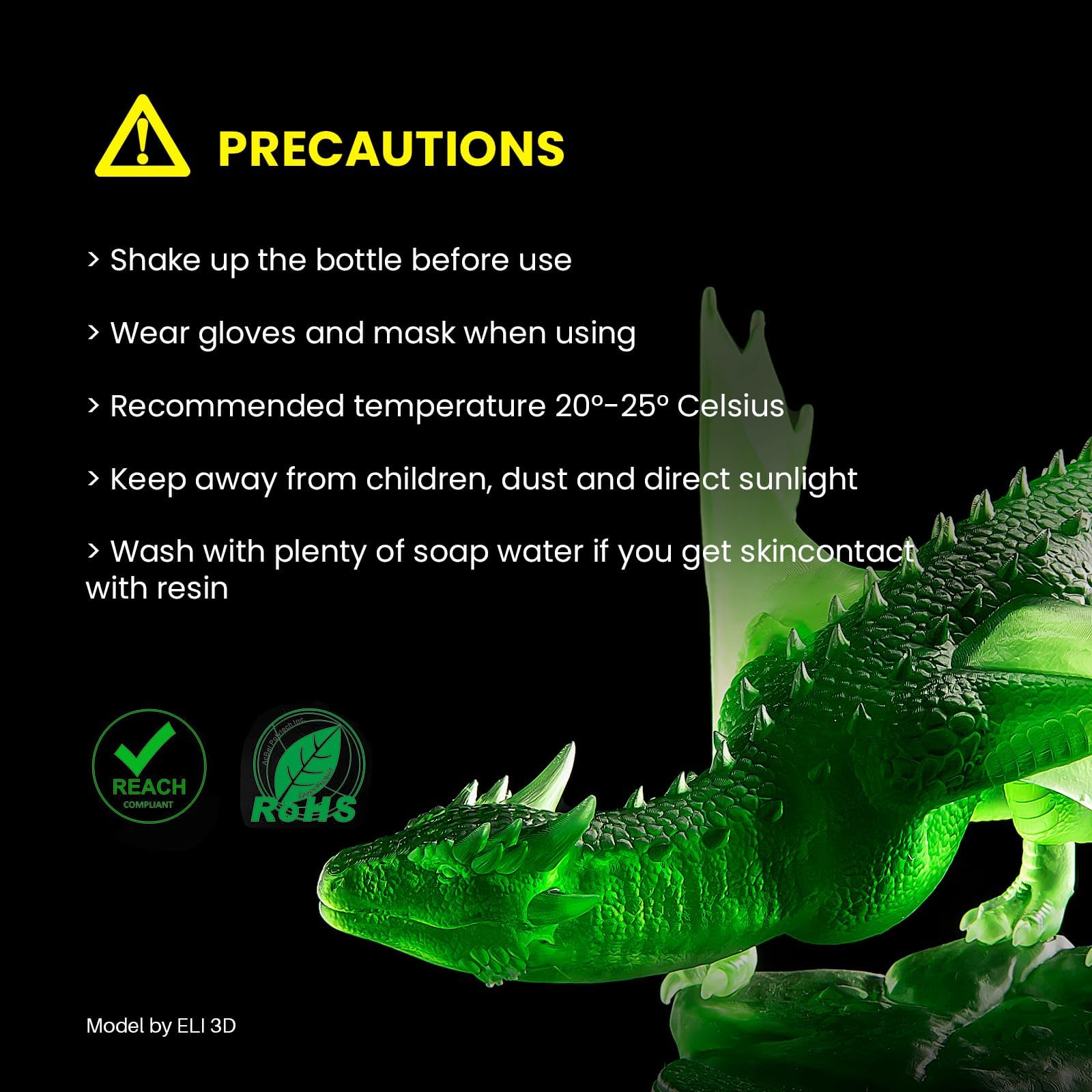 Foto 3 | Impresora 3d De Resina Elegoo Standard A Base De Plantas  1 Kg  Negra  405 Nm - Venta Internacional.
