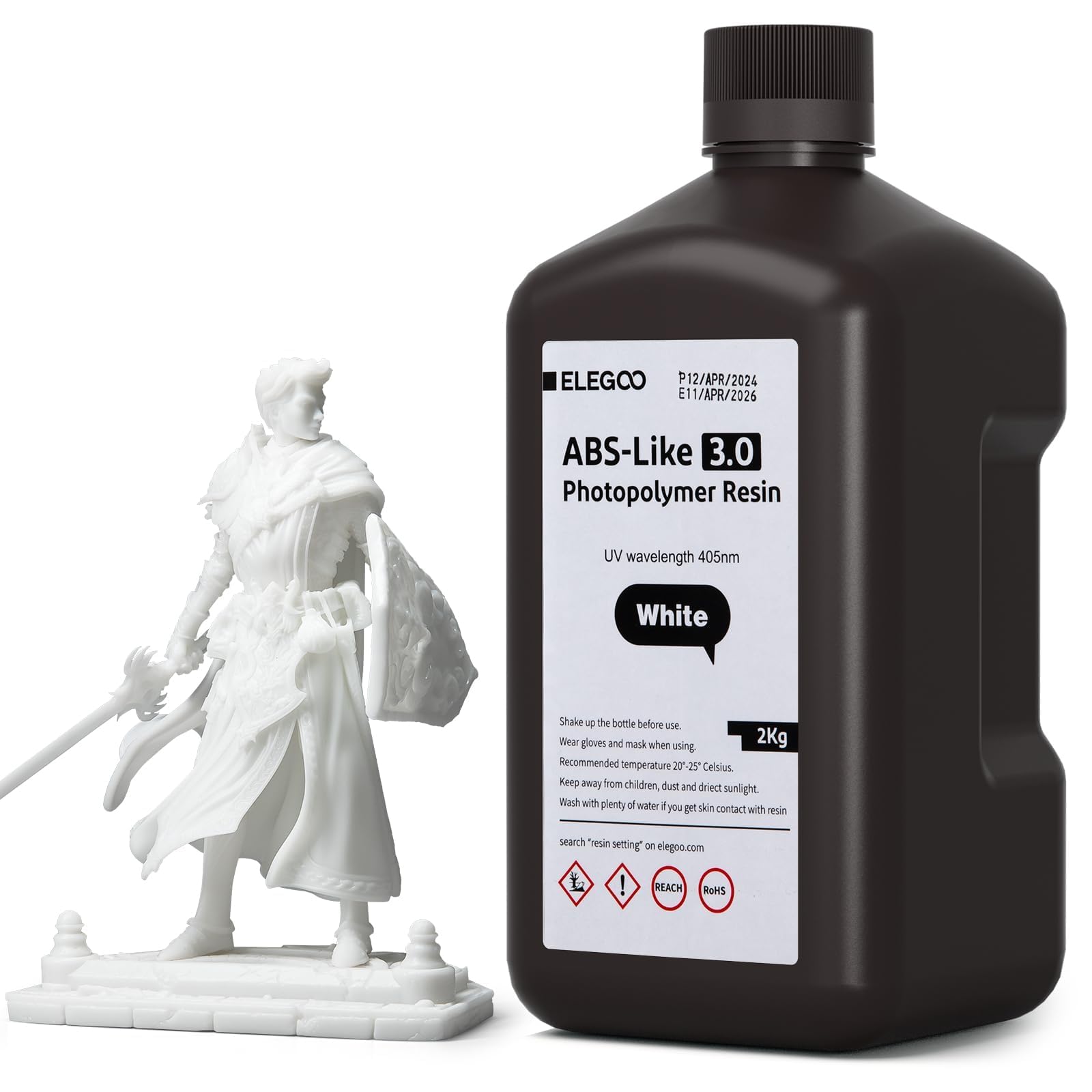 Foto 1 | Impresora 3d De Resina Elegoo Tipo Abs 3.0 Blanca De 2 Kg Para Msla 3d - Venta Internacional.