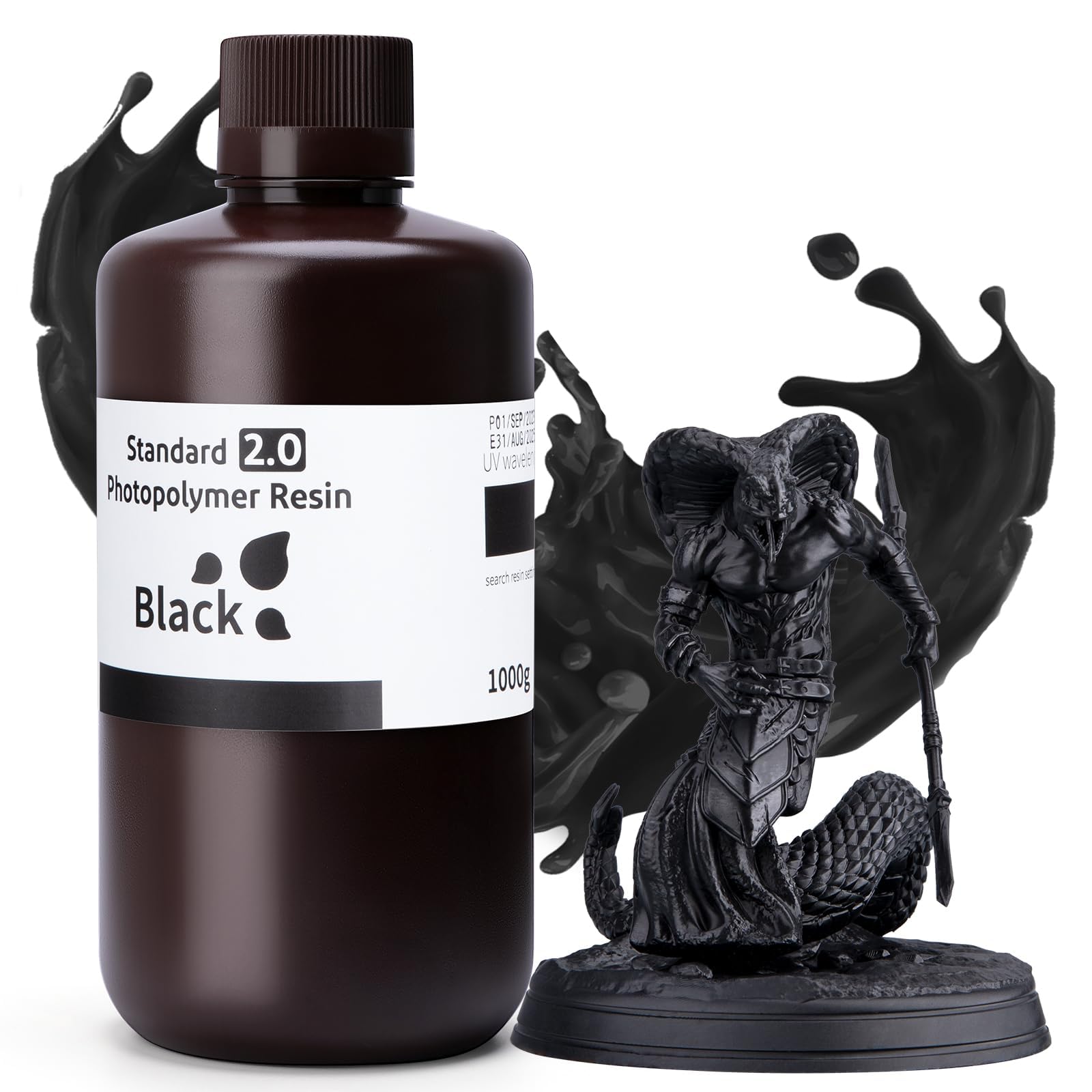Foto 1 | Resina Elegoo Upgrade Standard 2.0  Negra  405 Nm  1 Kg  Para Impresión 3d - Venta Internacional.