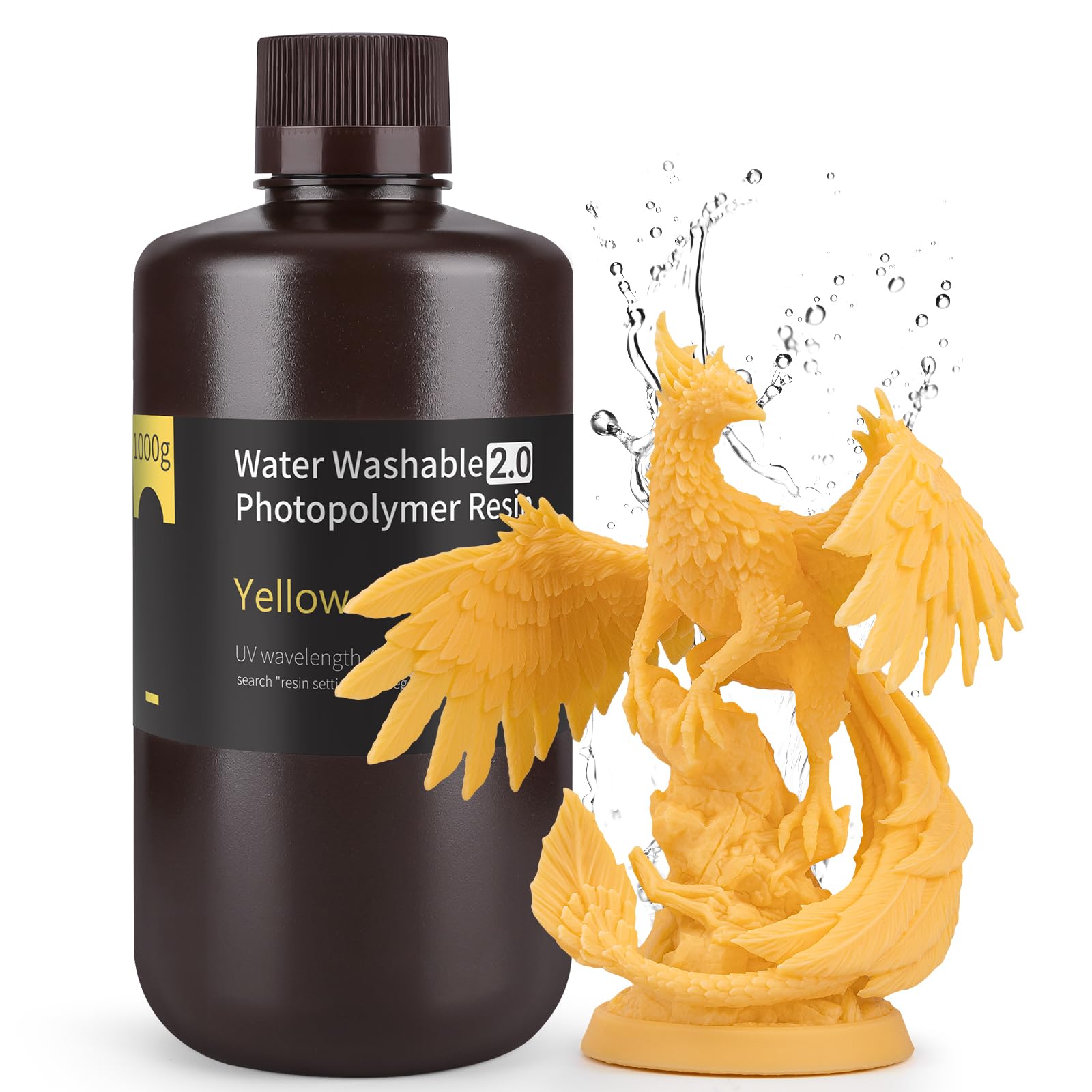 Foto 1 | Impresora 3d De Resina Elegoo Mejorada  Lavable Con Agua 2.0  1 Kg  Amarilla - Venta Internacional.