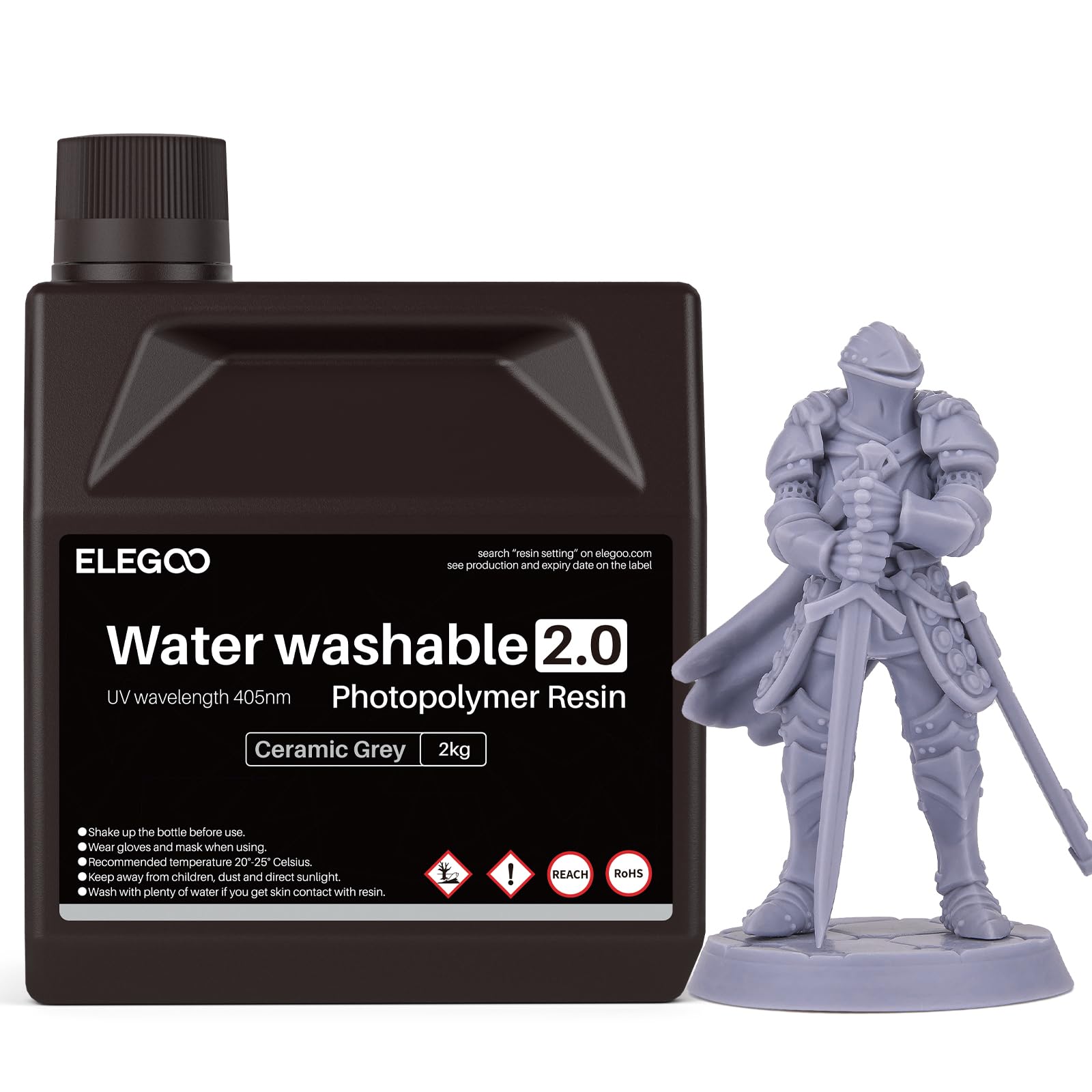 Foto 2 pulgar | Impresora 3d De Resina Elegoo Mejorada  Lavable Con Agua 2.0 Gris  2 Litros - Venta Internacional.