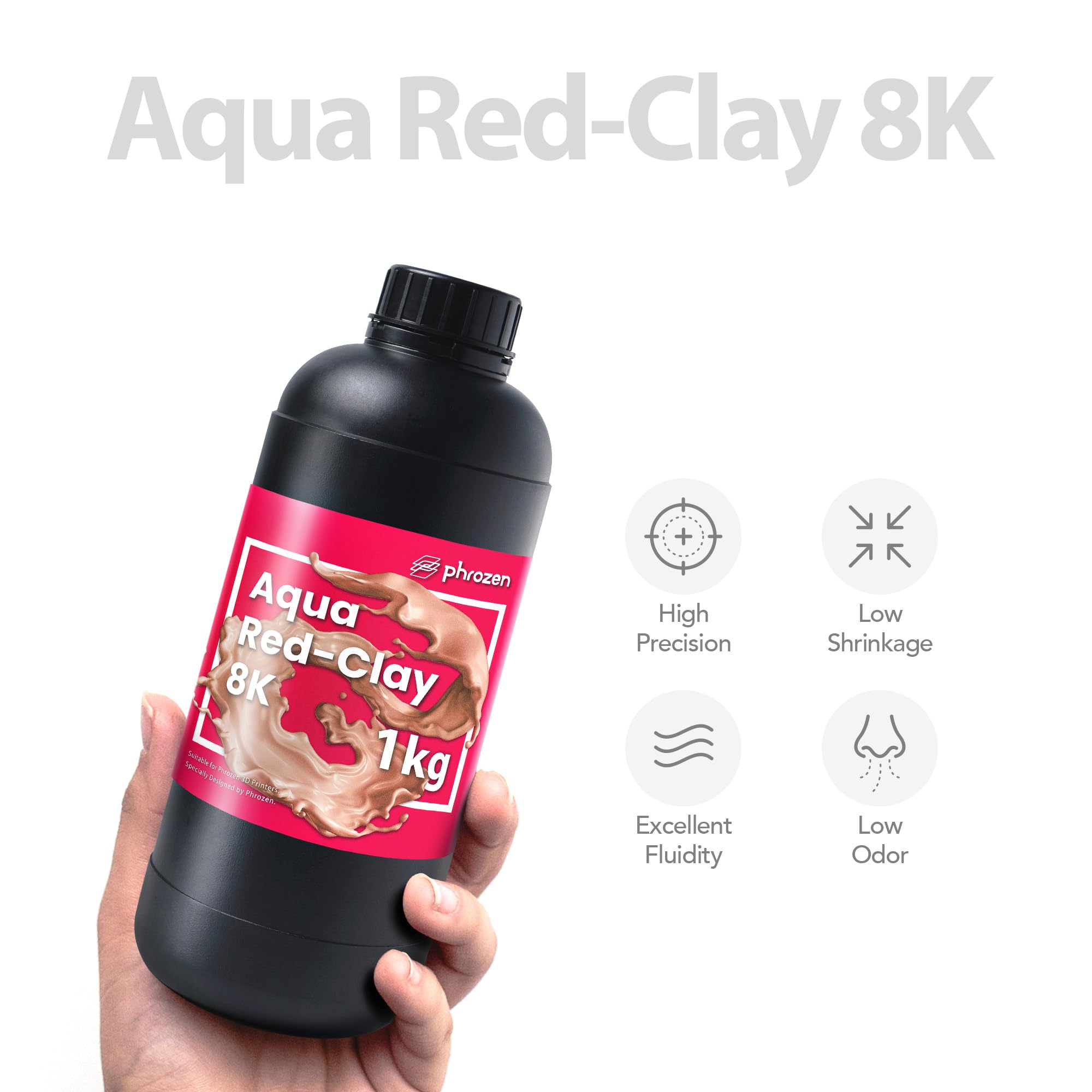 Foto 3 pulgar | Impresora 3d De Resina Phrozen Aqua Red-clay 8k 1l Para Lcd 405 Nm - Venta Internacional.