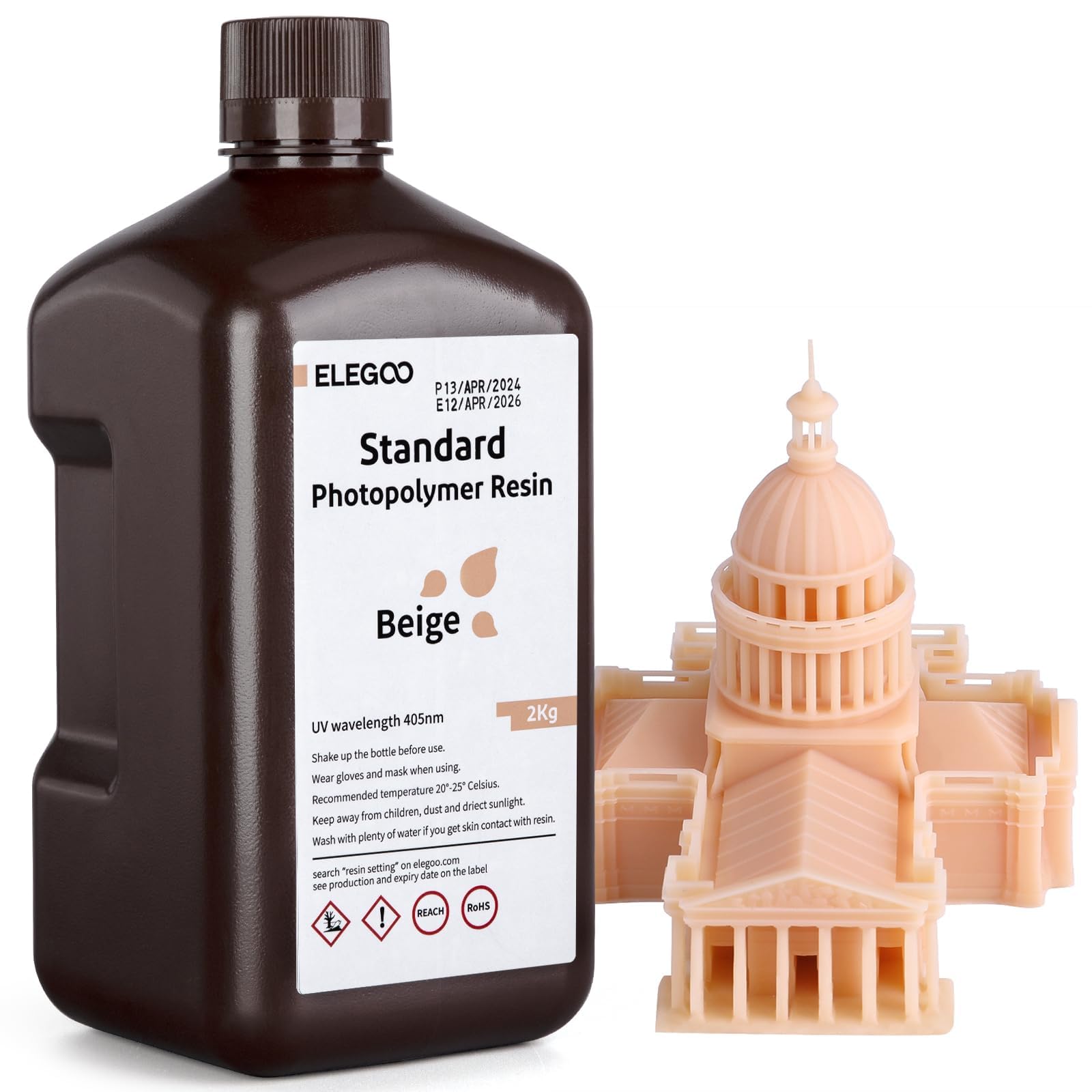 Foto 2 pulgar | Impresora 3d De Resina Elegoo  Fotopolímero Estándar  2 Kg  405 Nm - Venta Internacional.
