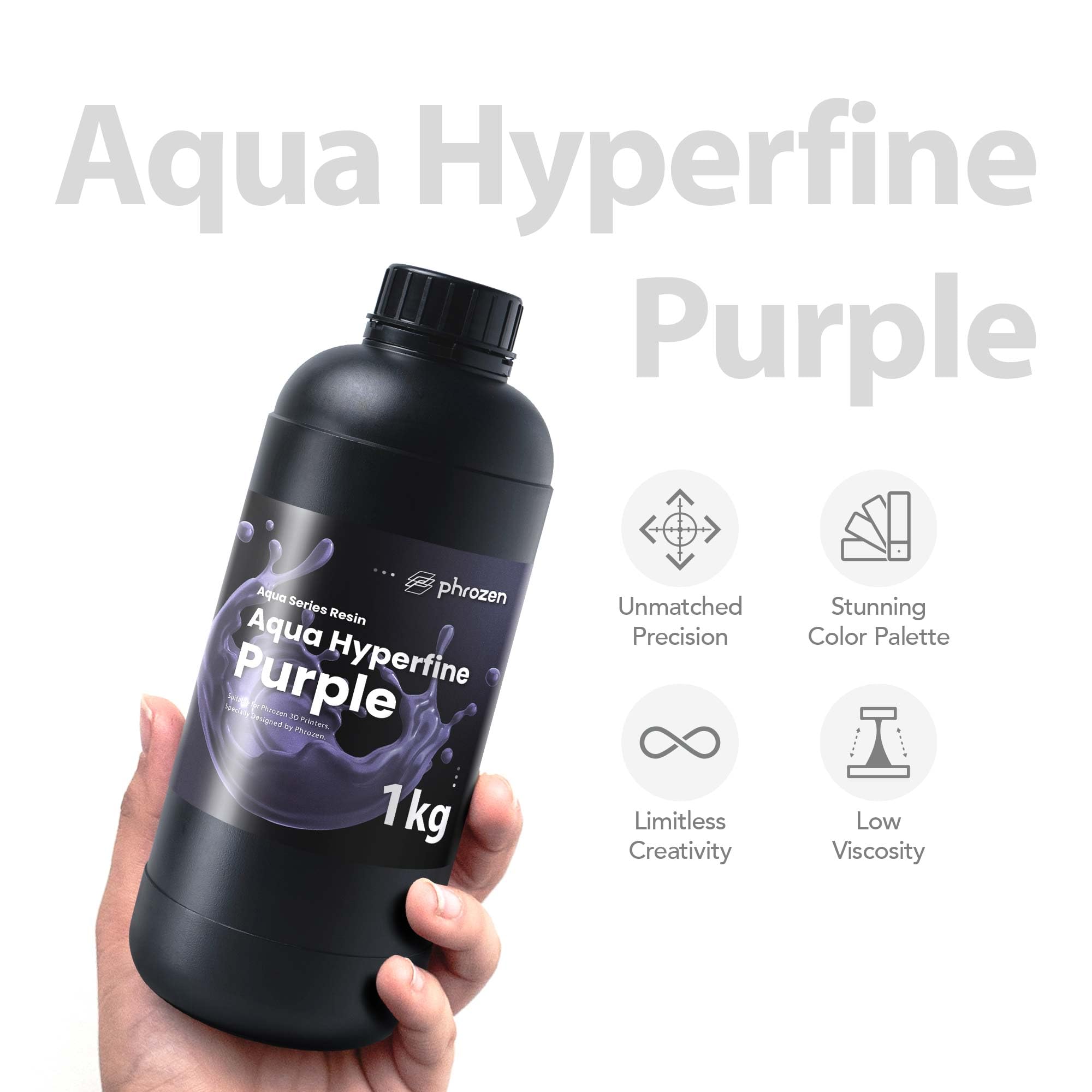 Foto 3 pulgar | Resina Para Impresoras 3d Phrozen Aqua Hyperfine 1kg Purple - Venta Internacional.