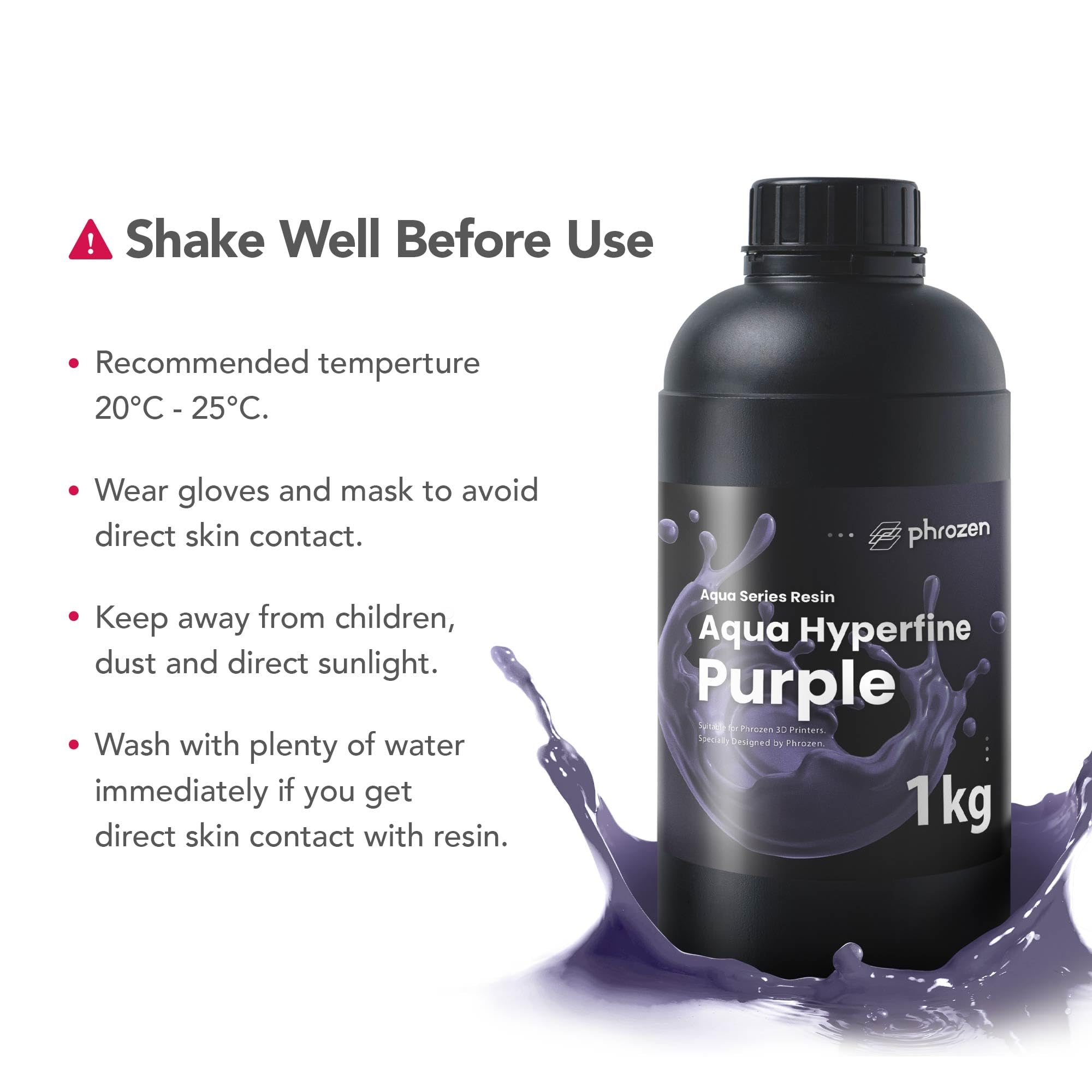 Foto 7 pulgar | Resina Para Impresoras 3d Phrozen Aqua Hyperfine 1kg Purple - Venta Internacional.