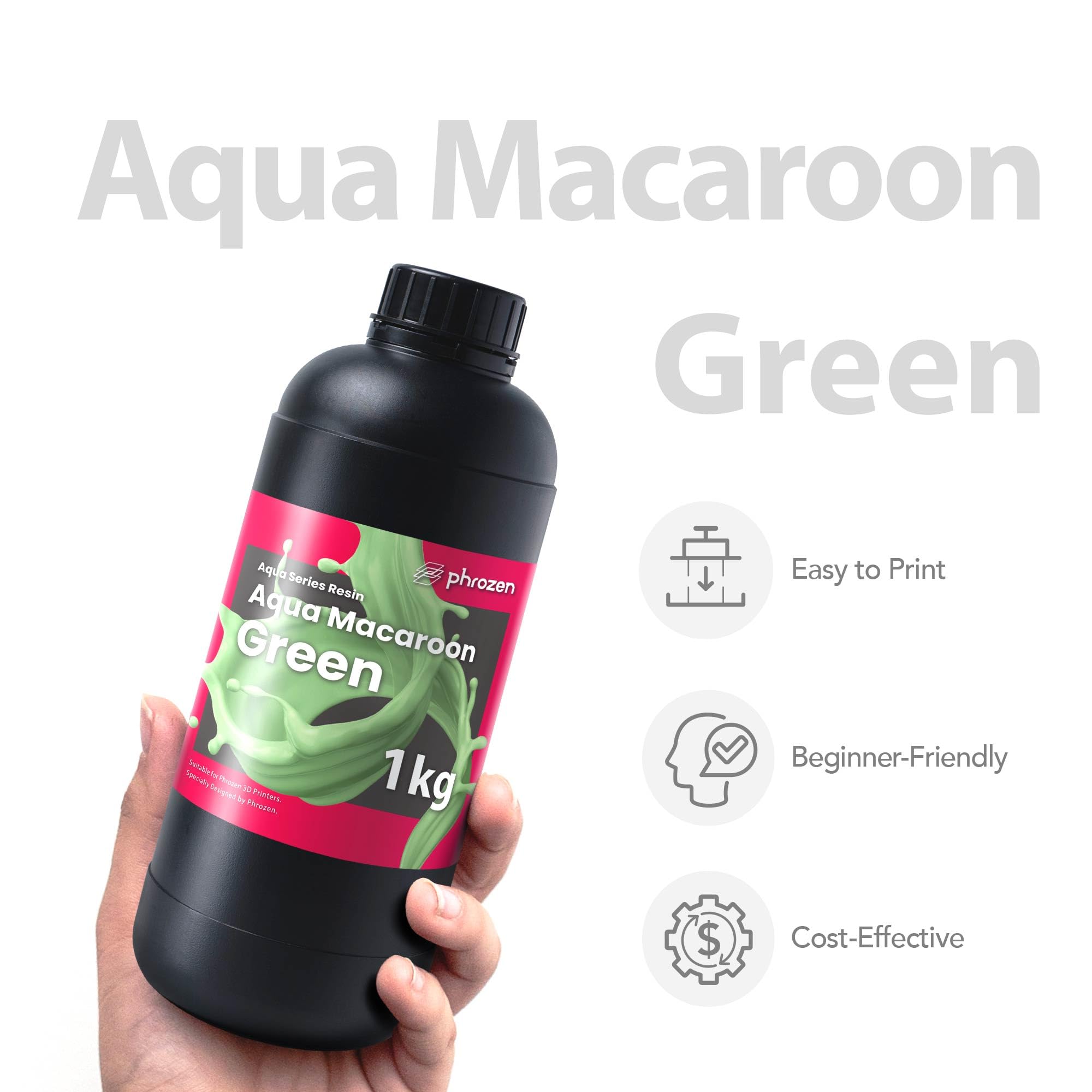 Foto 2 | Resina Para Impresión 3d Phrozen Aqua 405nm Con Curado Uv  1 Litro - Venta Internacional.