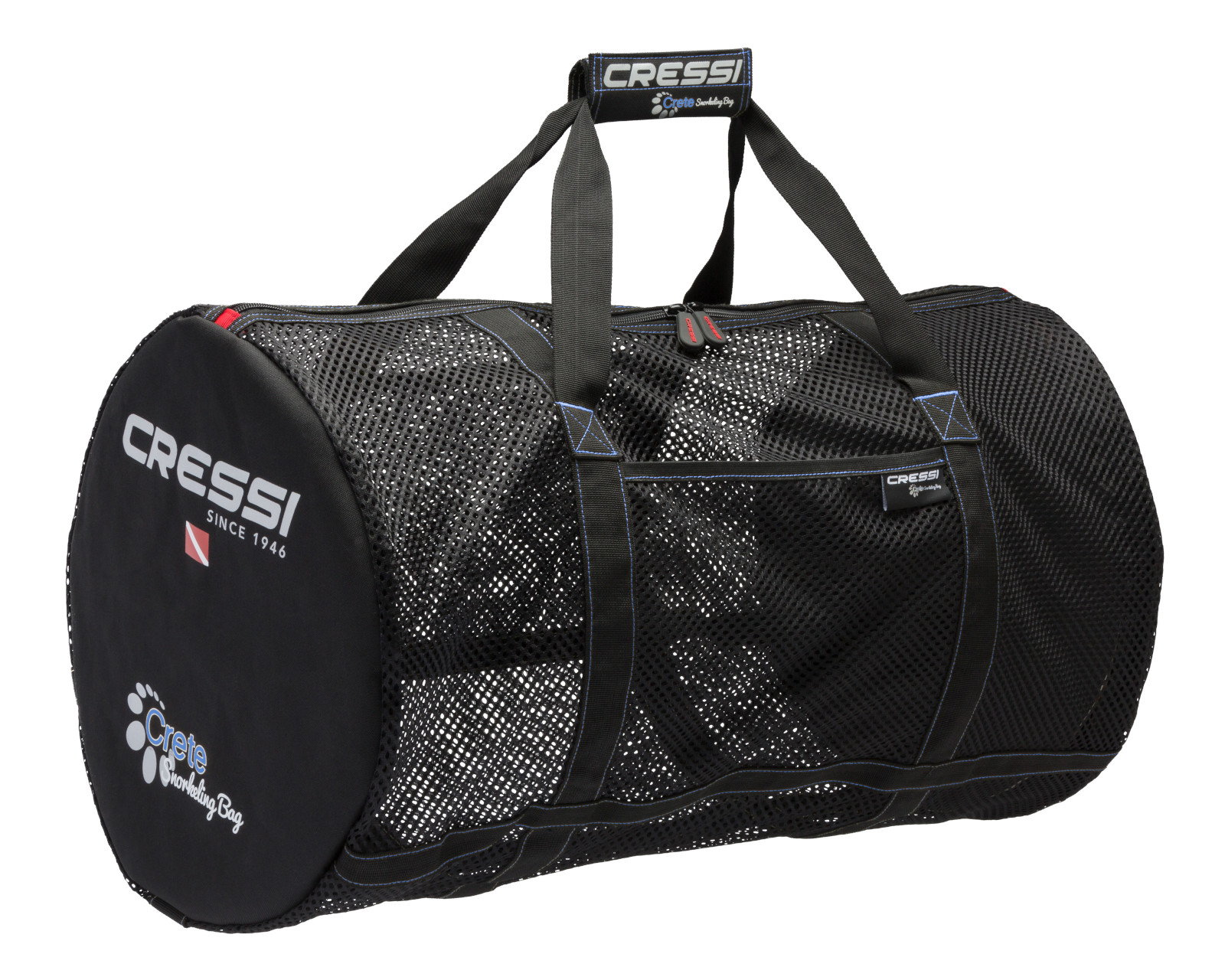 Foto 1 | Bolsa Cressi Crete color Negro/Azul de Malla para Buceo y Snorkeling