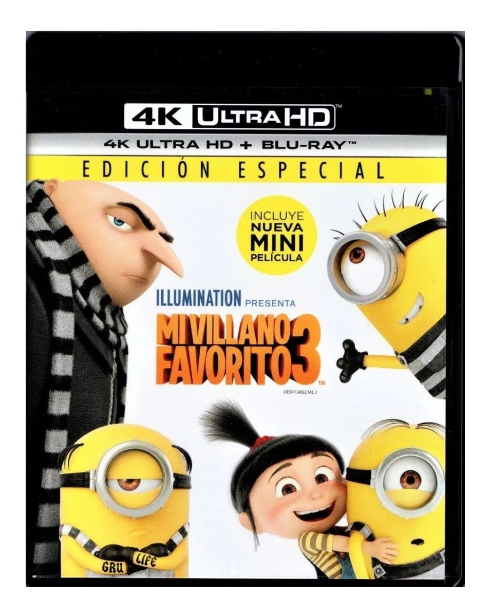 Mi Villano Favorito 3 Tres Pelicula 4k Ultra Hd  Blu Ray