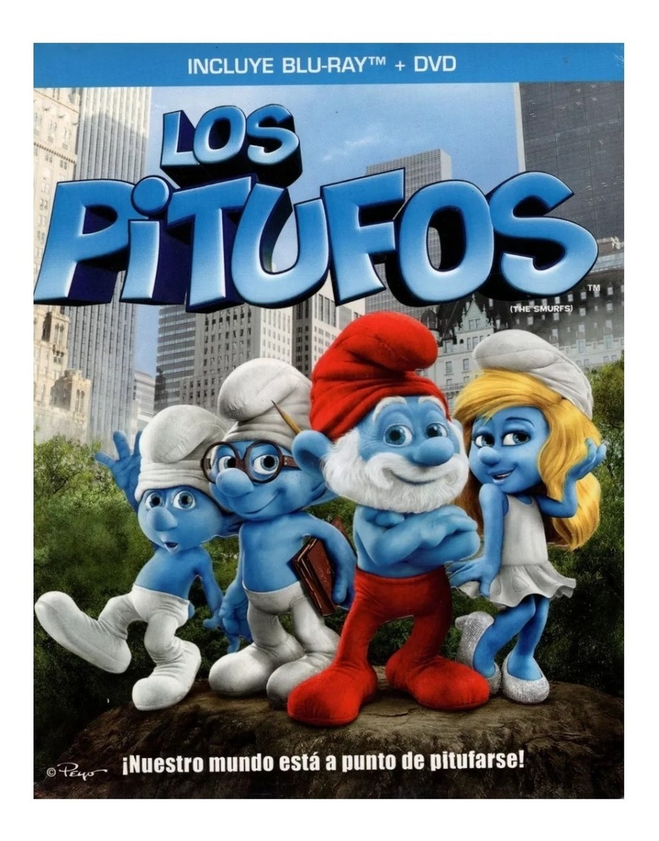 Foto 2 pulgar | Los Pitufos 1 The Smurfs Pelicula Blu Ray  Dvd