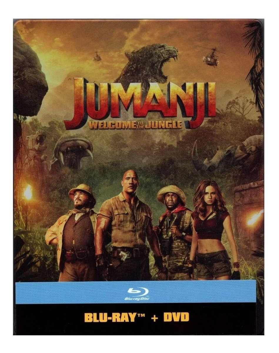 Foto 2 pulgar | Jumanji En La Selva Jungle Steelbook Pelicula Blu-ray + Dvd