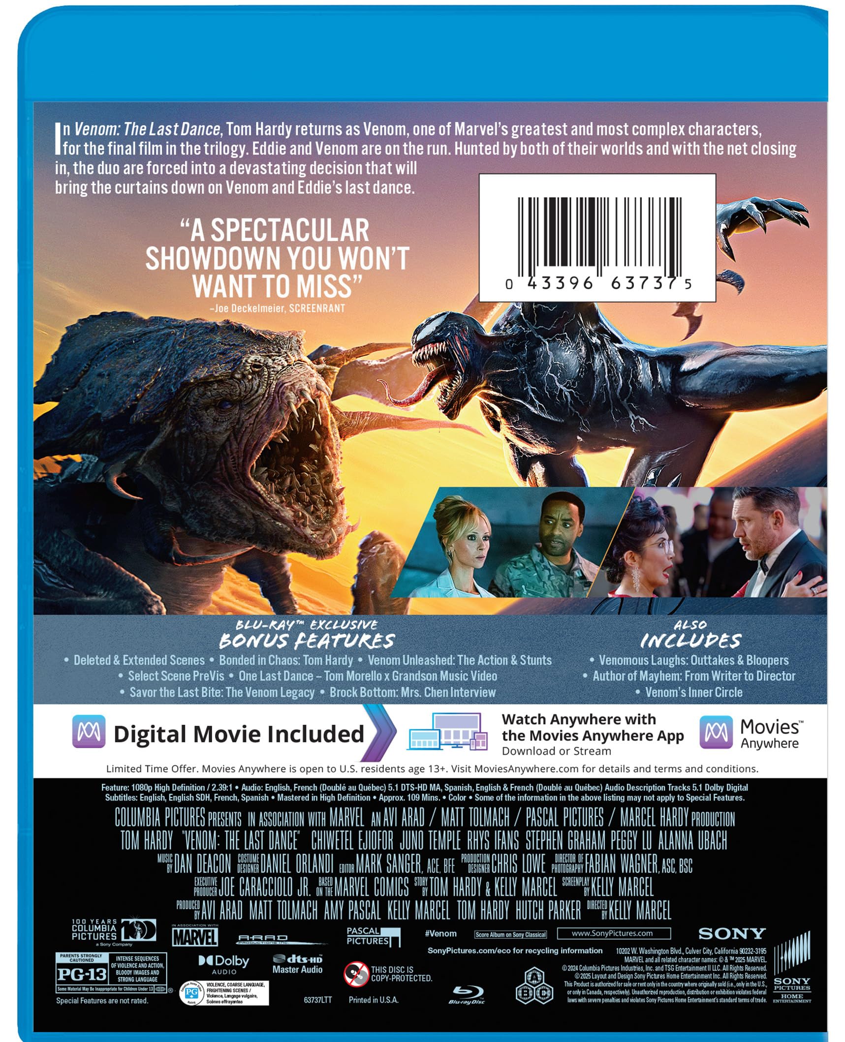 Foto 3 pulgar | Blu-ray Venom: El Último Baile - Sony Pictures - Venta Internacional.