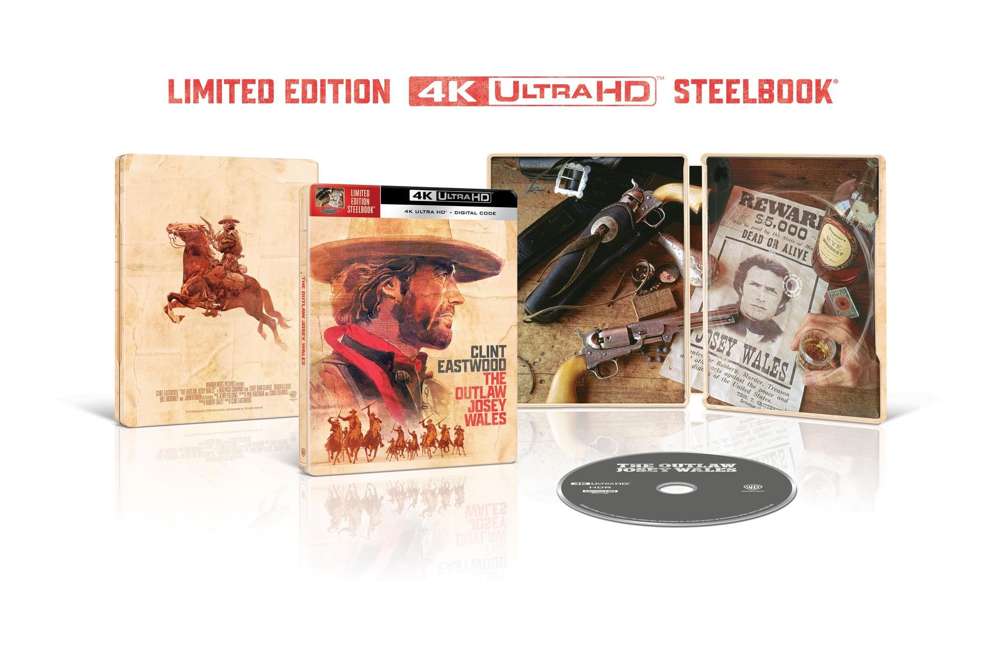 Película El Forajido Josey Wales Edición Limitada Steelbook 4k - Venta Internacional.