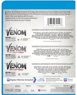 Foto 2 | Colección Blu-ray Sony Pictures Venom Trilogy - Venta Internacional.
