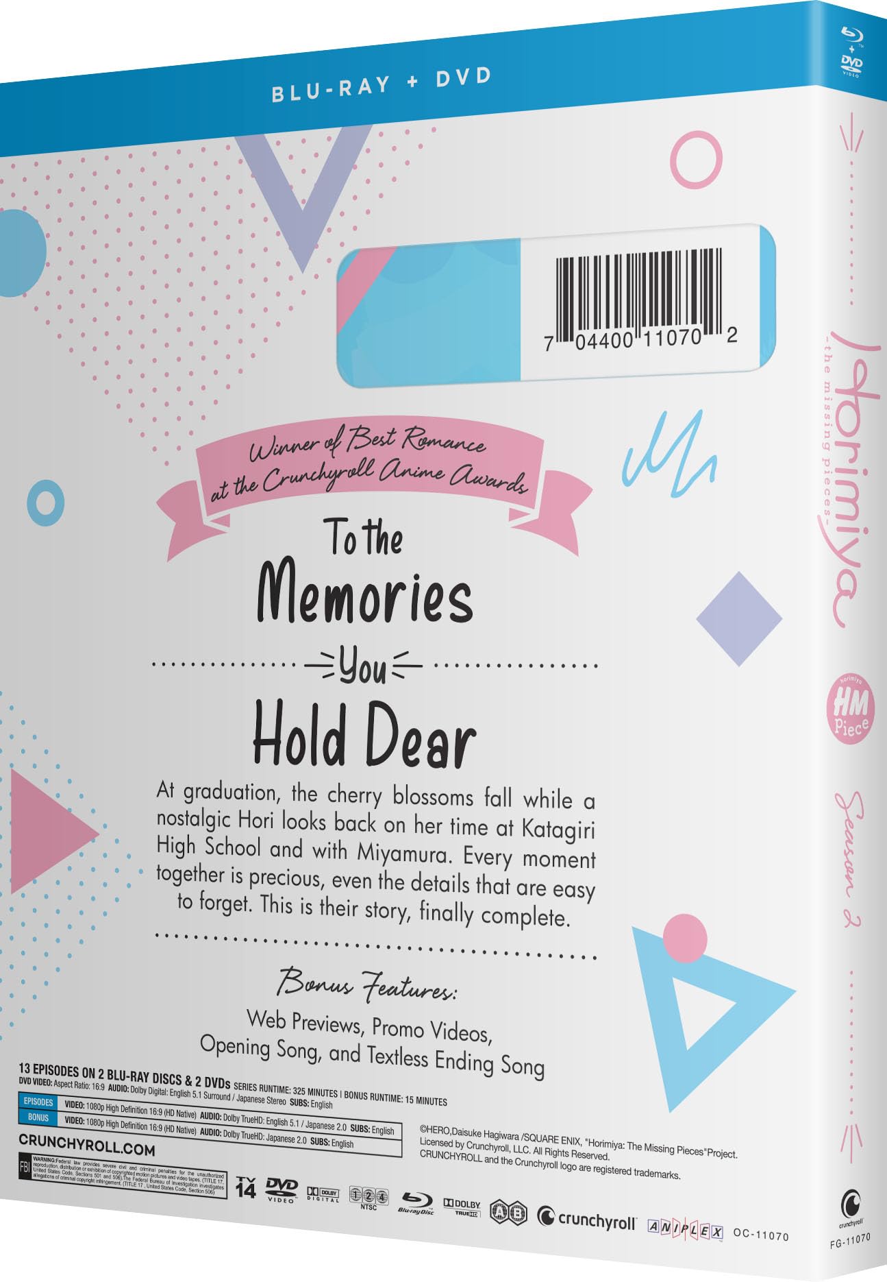 Foto 6 pulgar | Blu-ray Horimiya: Las Piezas Que Faltan Temporada 2 - Crunchyroll - Venta Internacional.